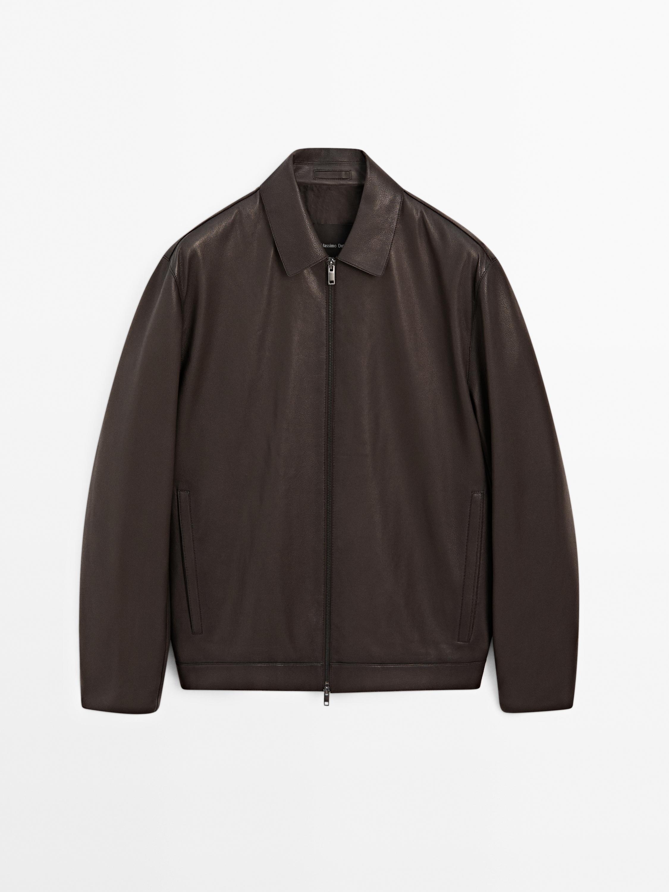 Cowhide nappa leather jacket