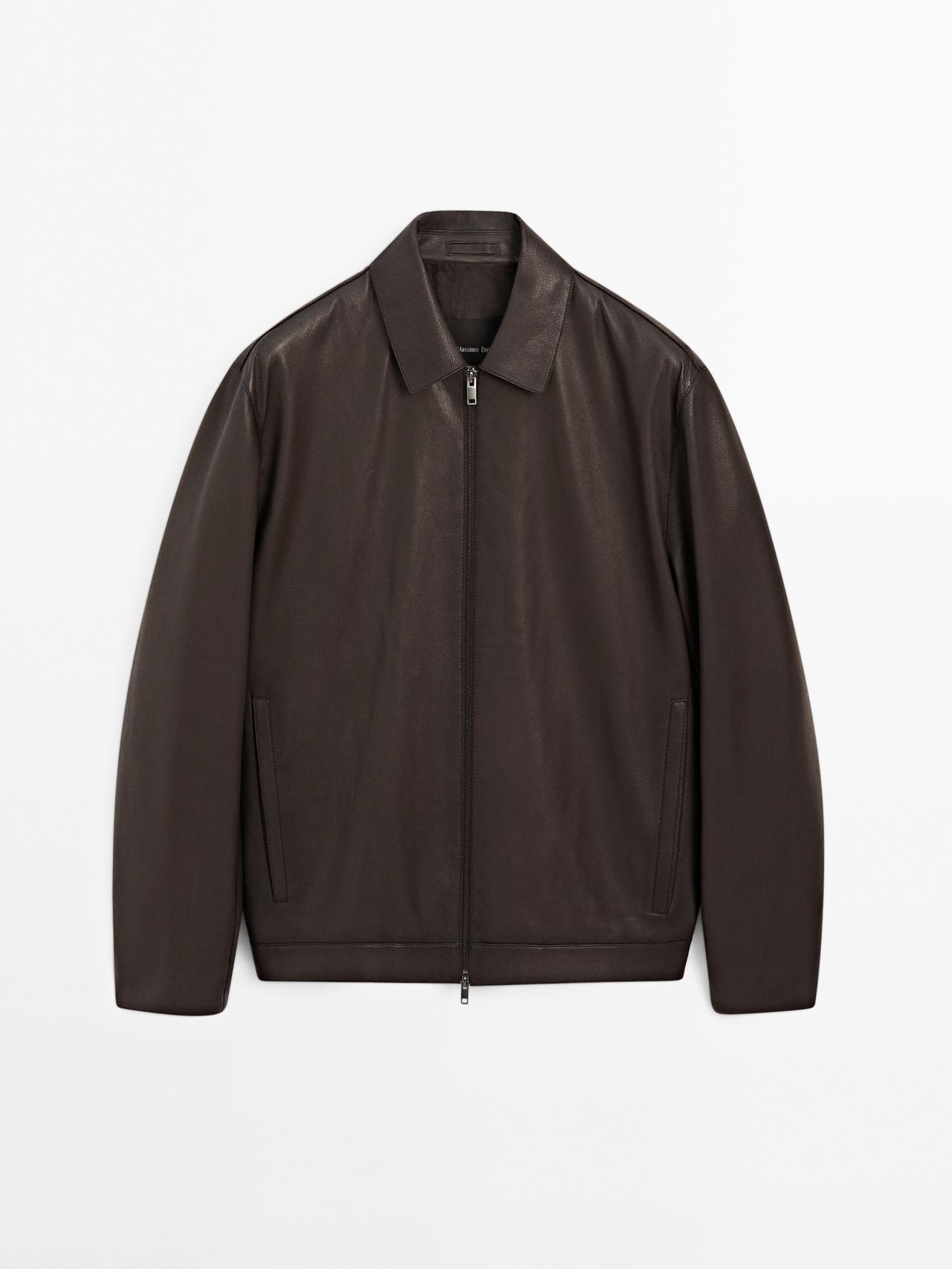 Massimo Dutti - Herre - Nappa Sheepskin Jacket - Brun - M