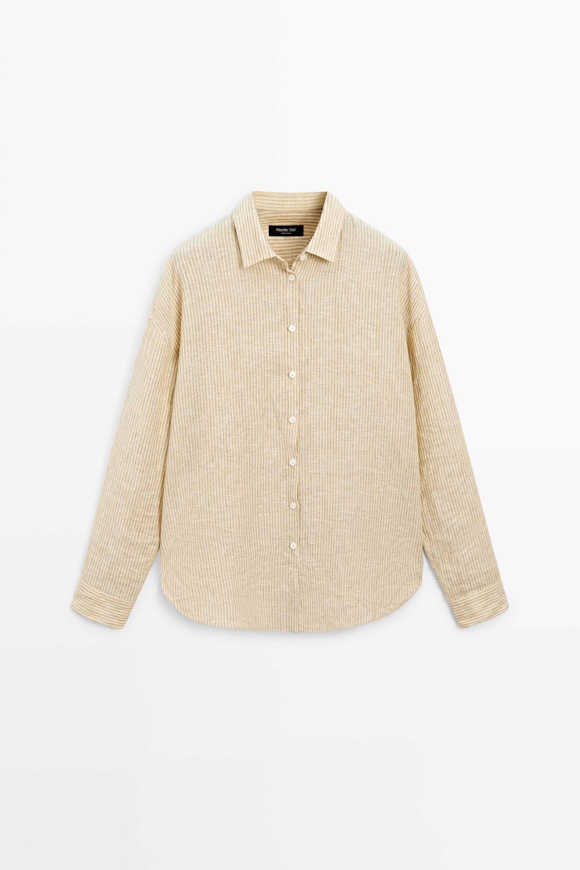 Chemise rayée 100 % lin