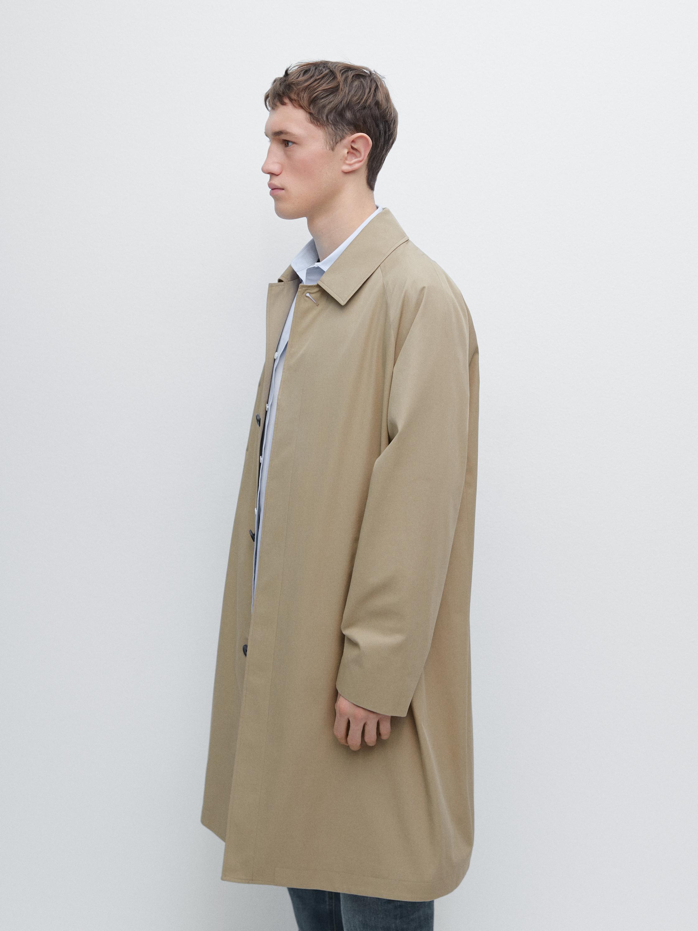 Lightweight cotton trench coat — BEIGE