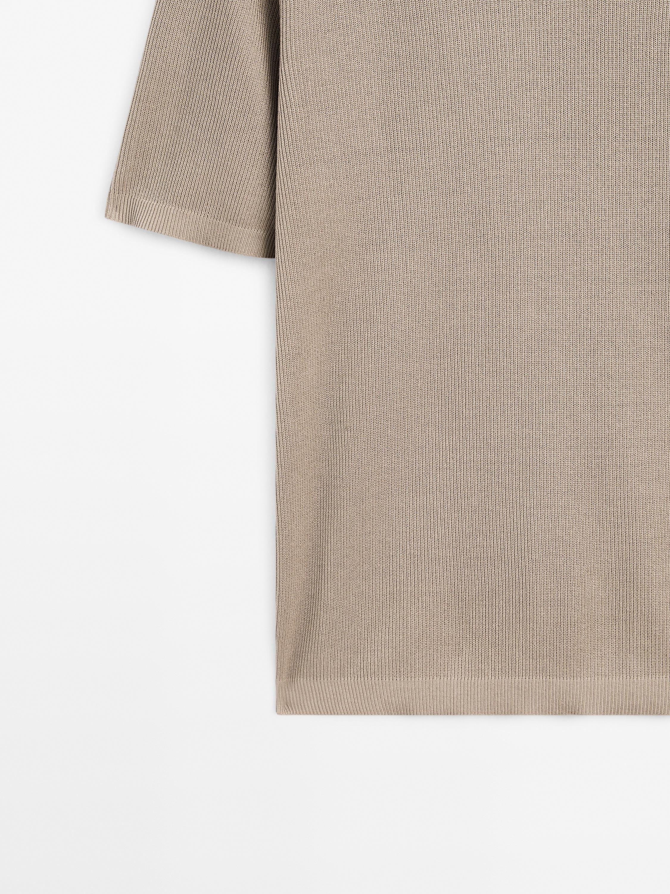 100% cotton short sleeve knit sweater