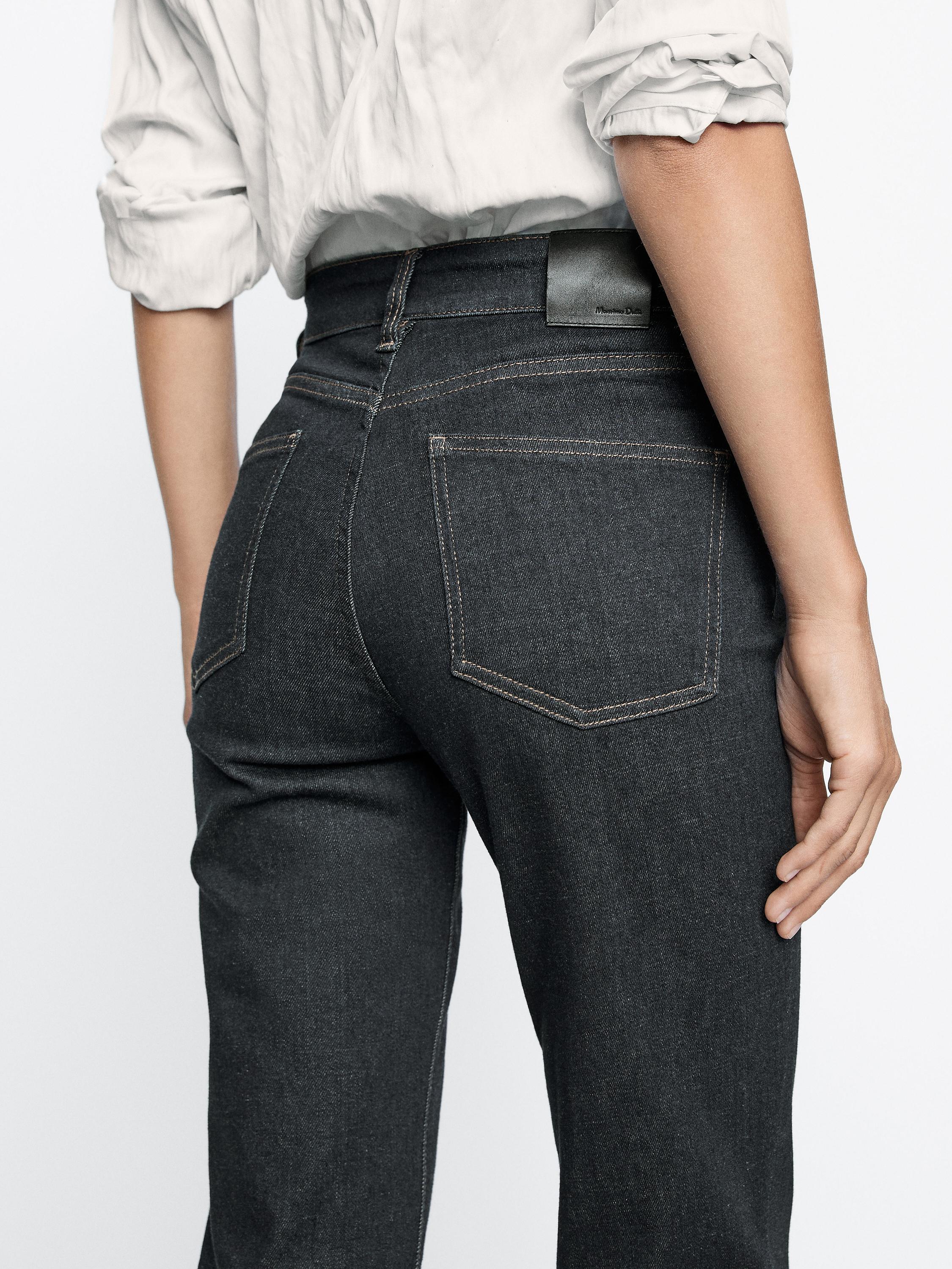 Flared high-waist skinny jeans