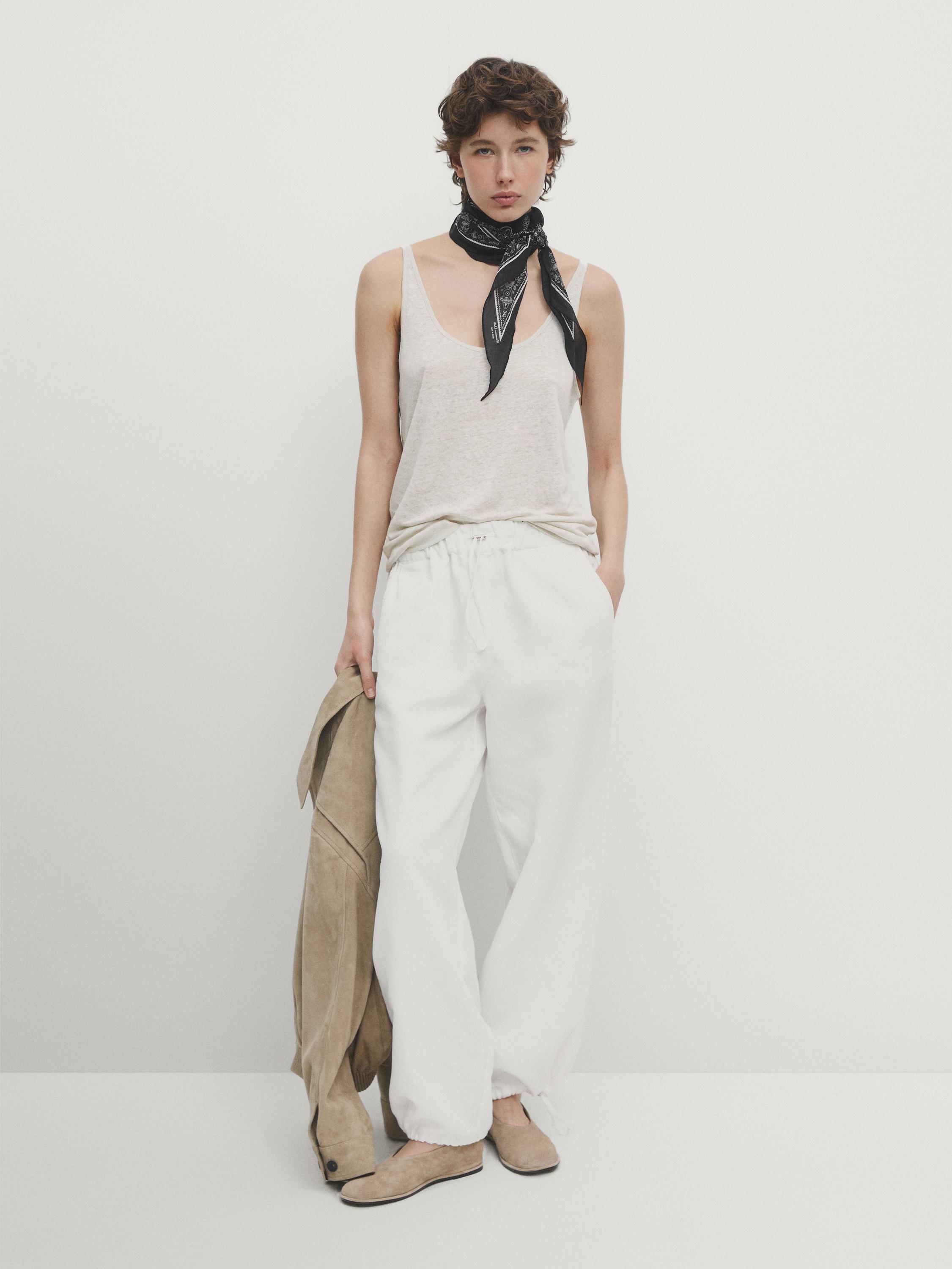 100% linen strappy top