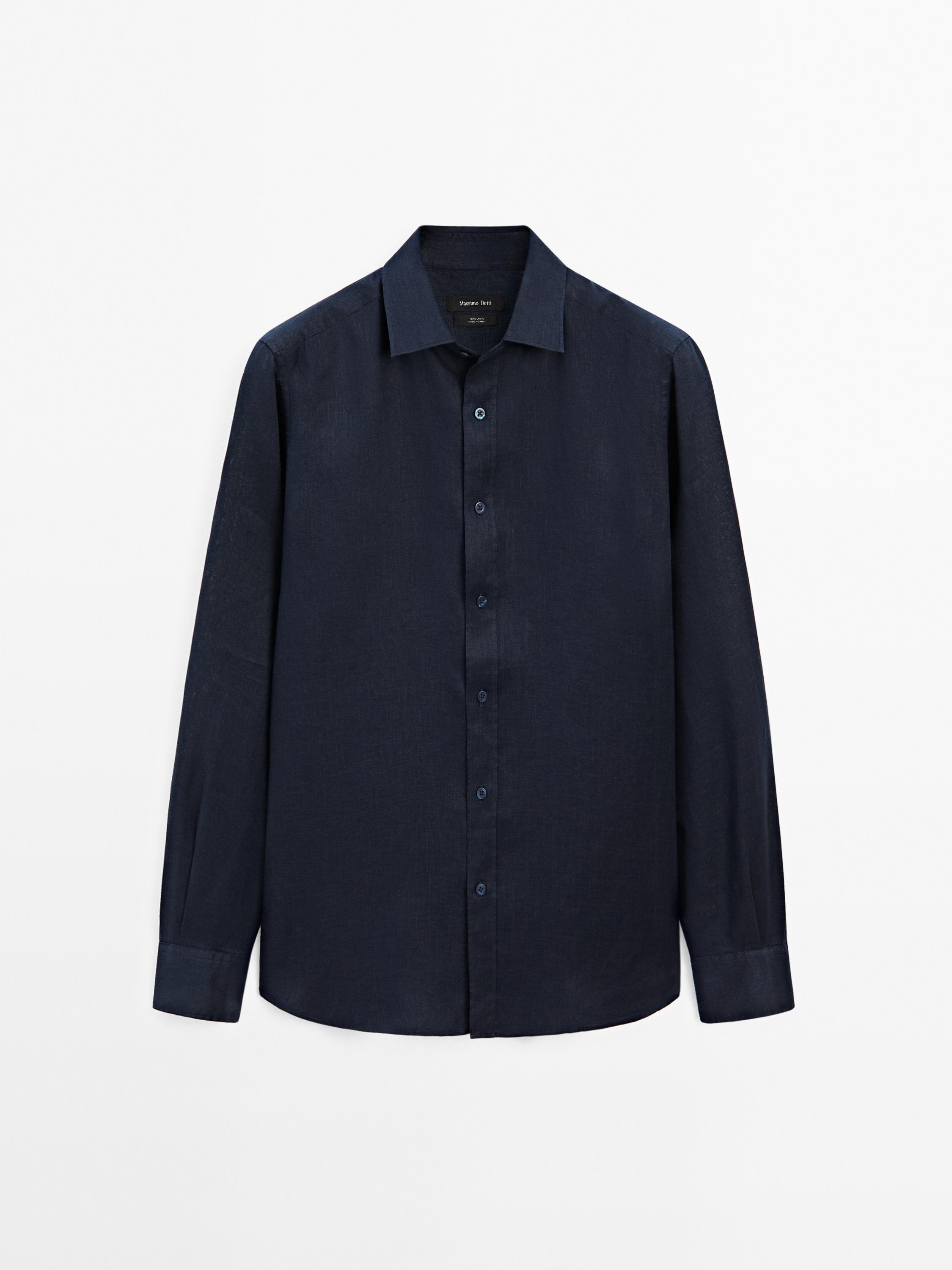 Camisa slim fit 100% lino