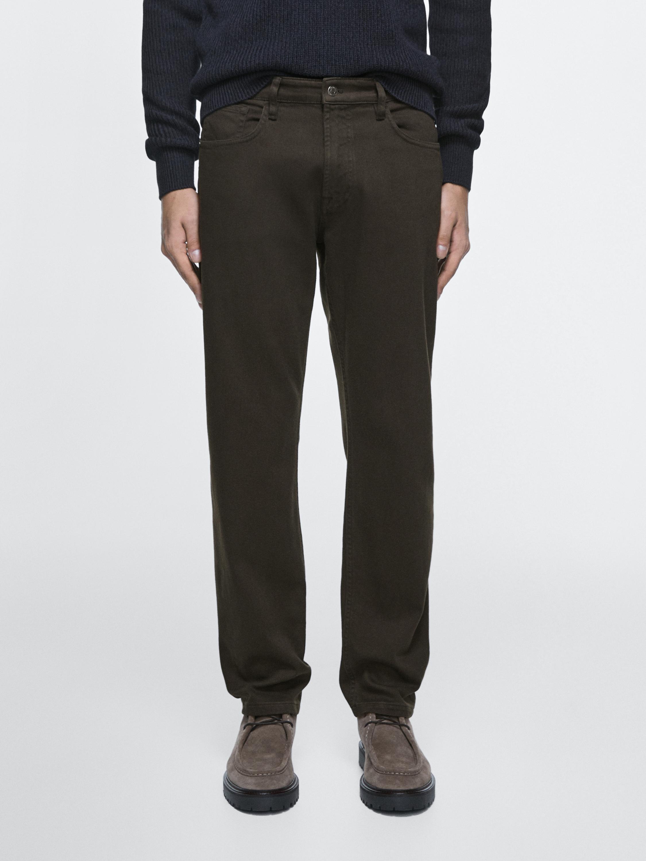 Tapered fit jeans — DARK GREEN