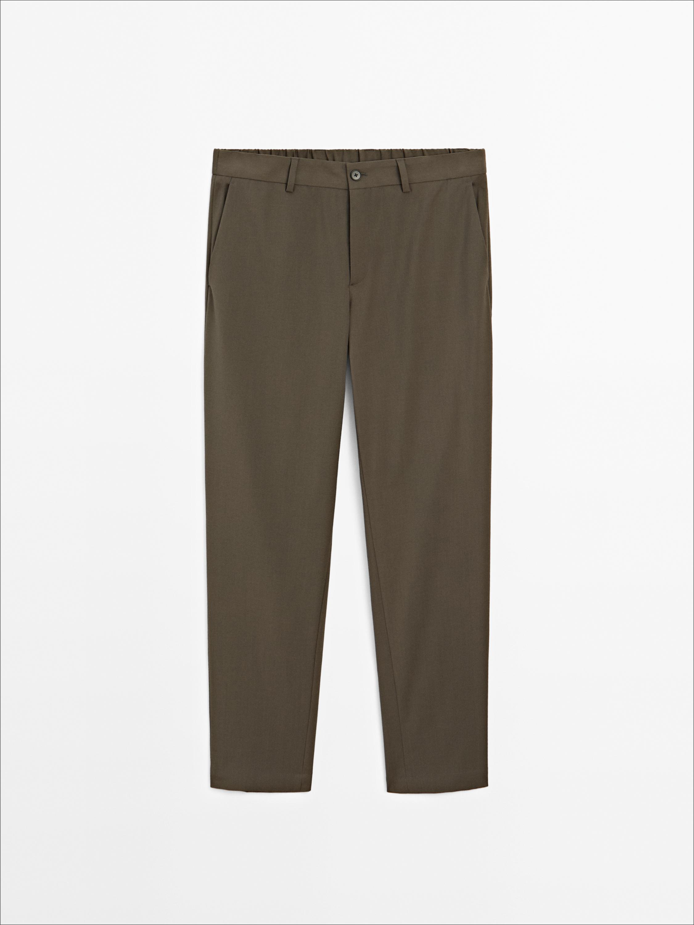 Total look wool blend trousers