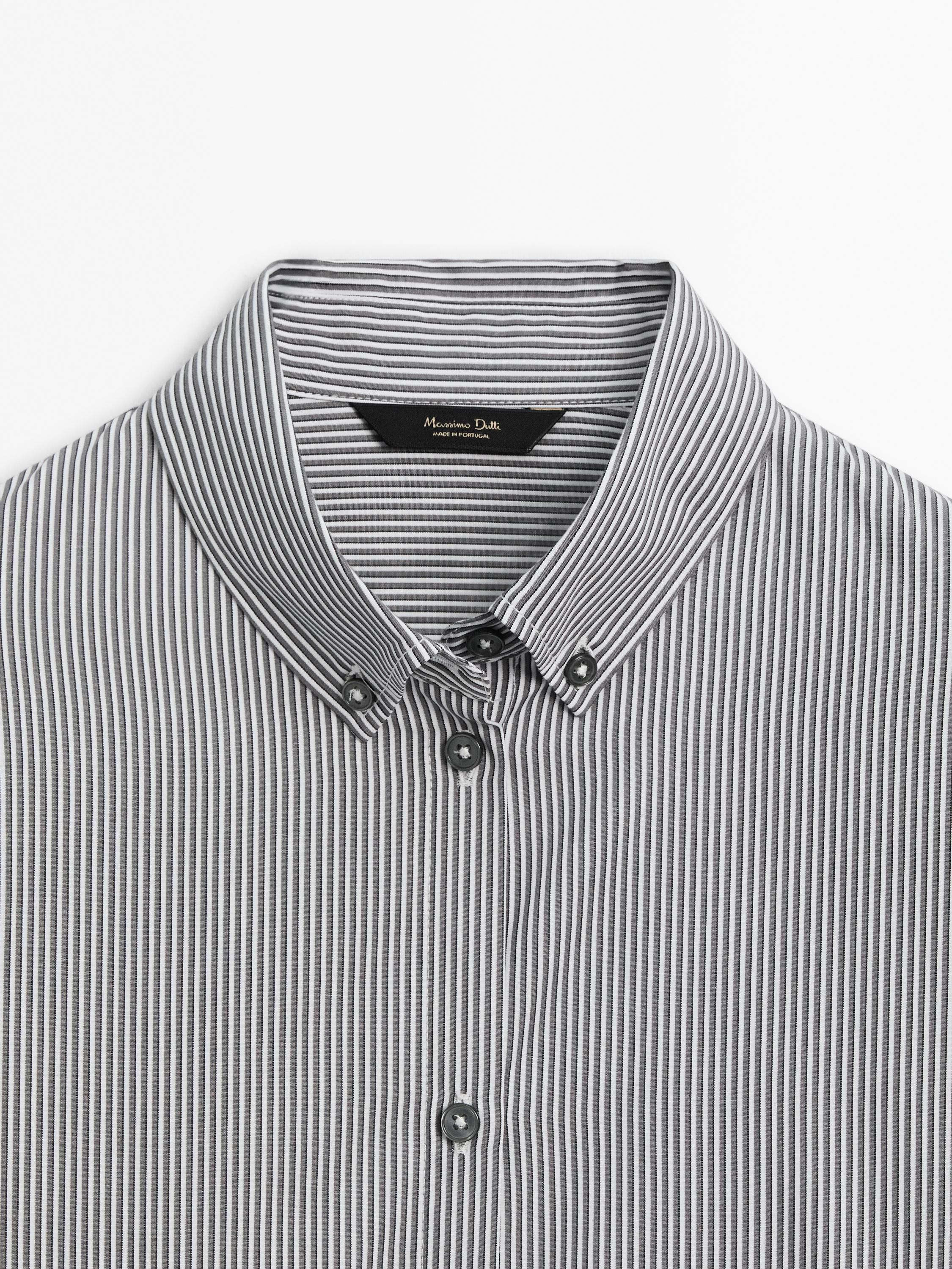 100% cotton striped blouse