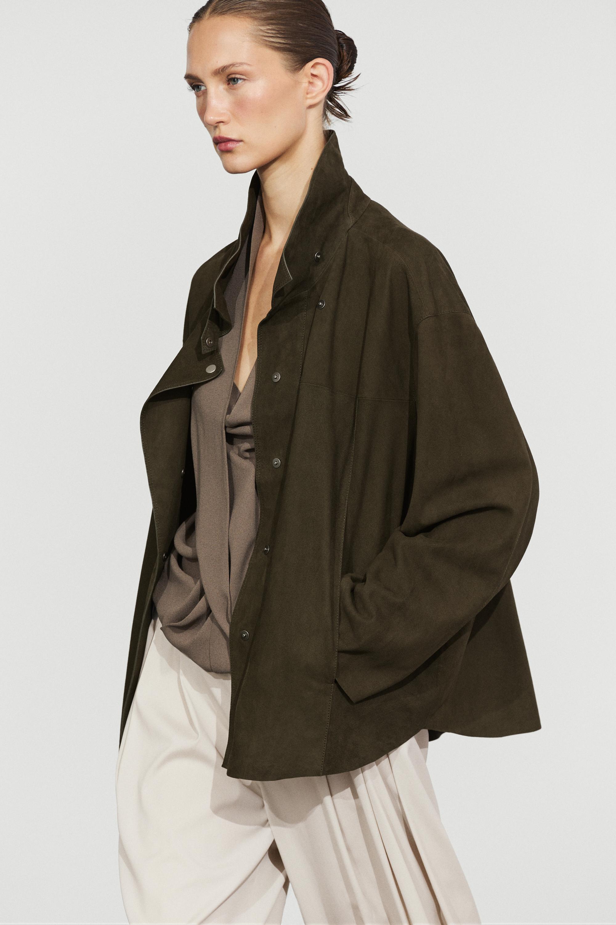 Wool blend darted pants with button detail — ICE