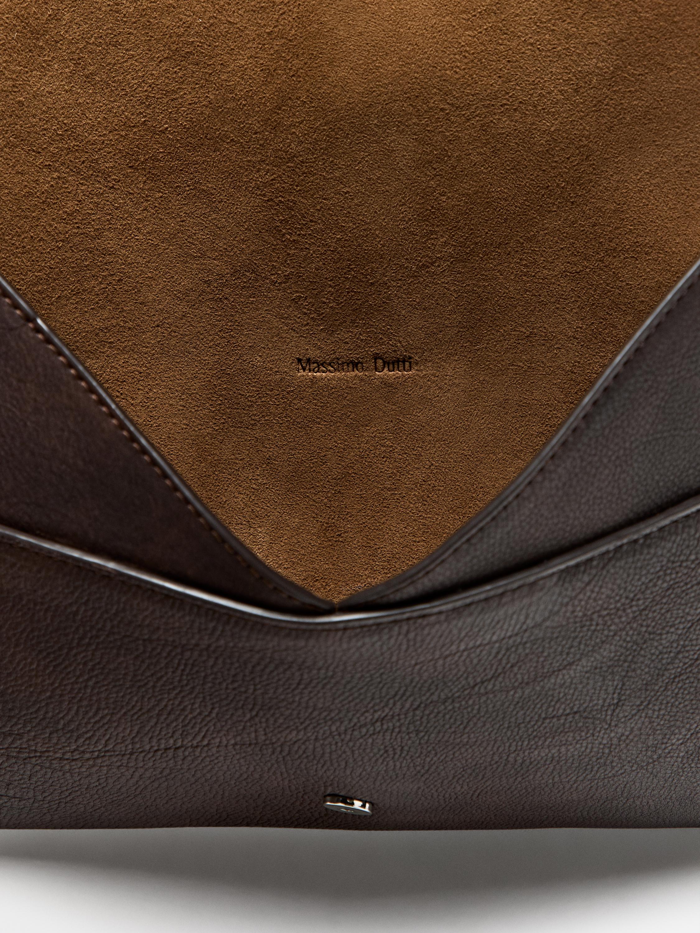 Nappa leather iPad case — BROWN
