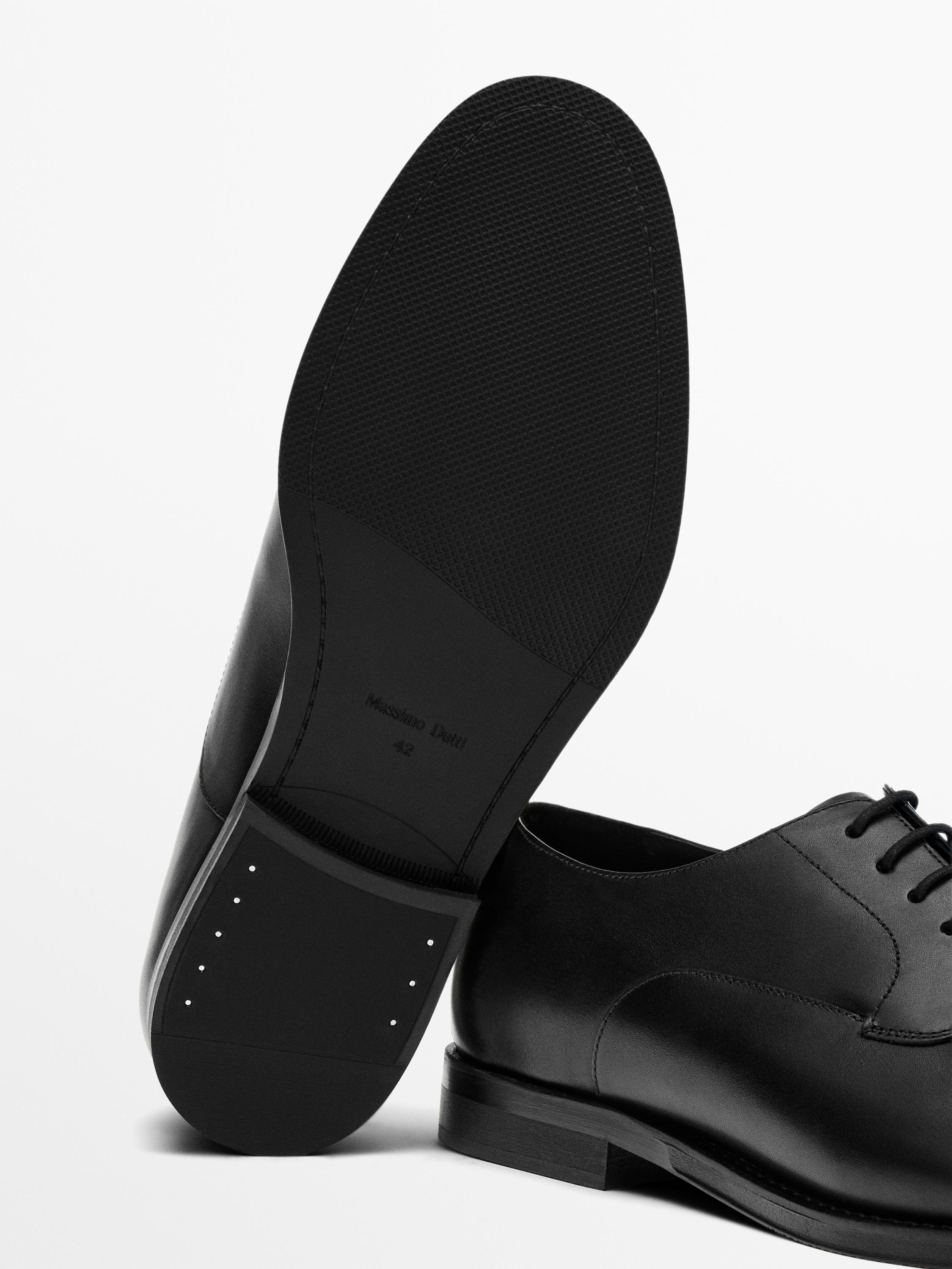Smart leather shoes — BLACK