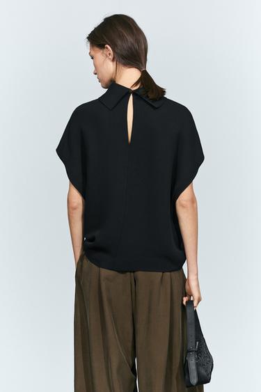 Sleeveless roll neck top — BLACK 8