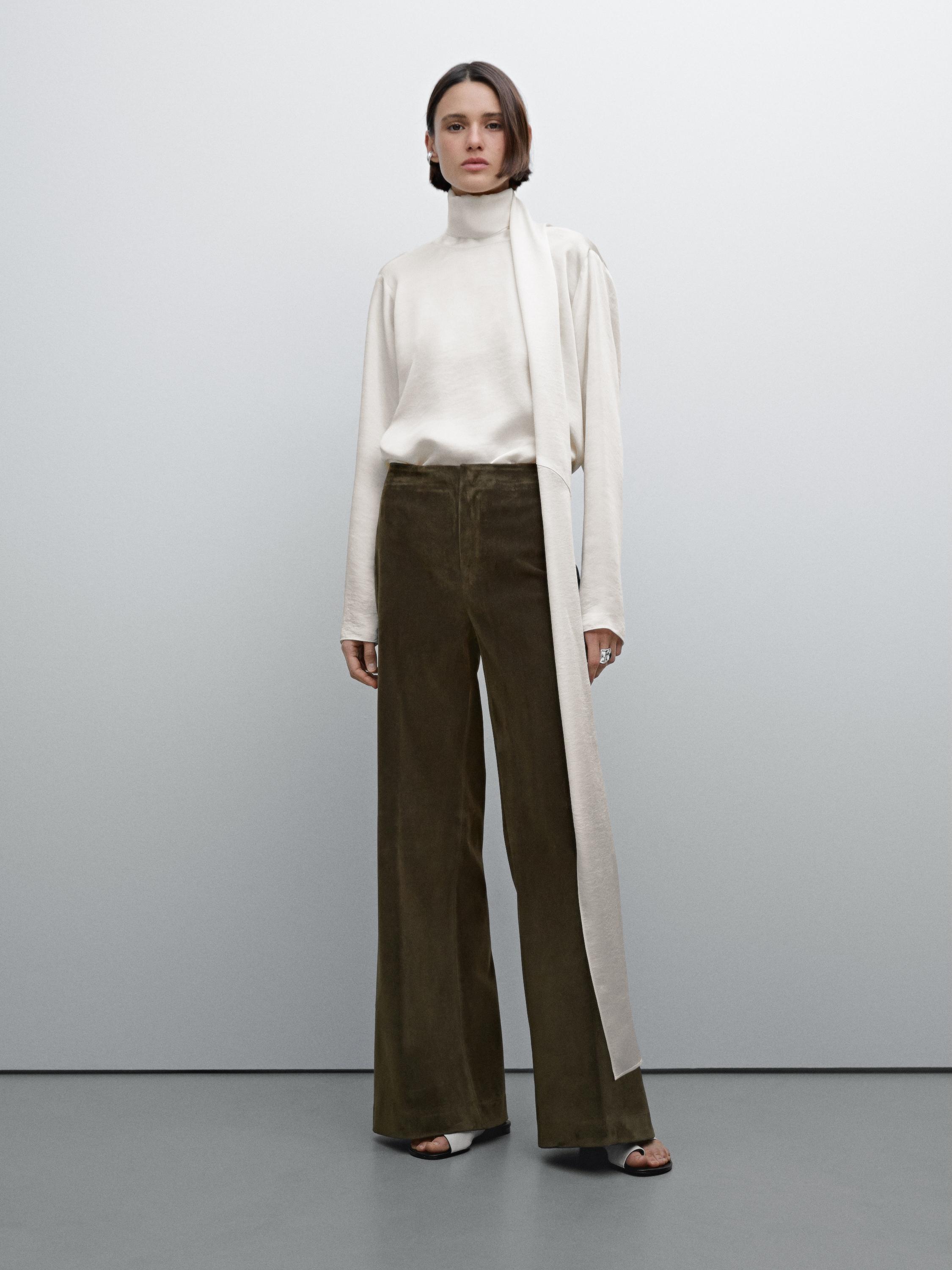 Velvet flared trousers - Studio