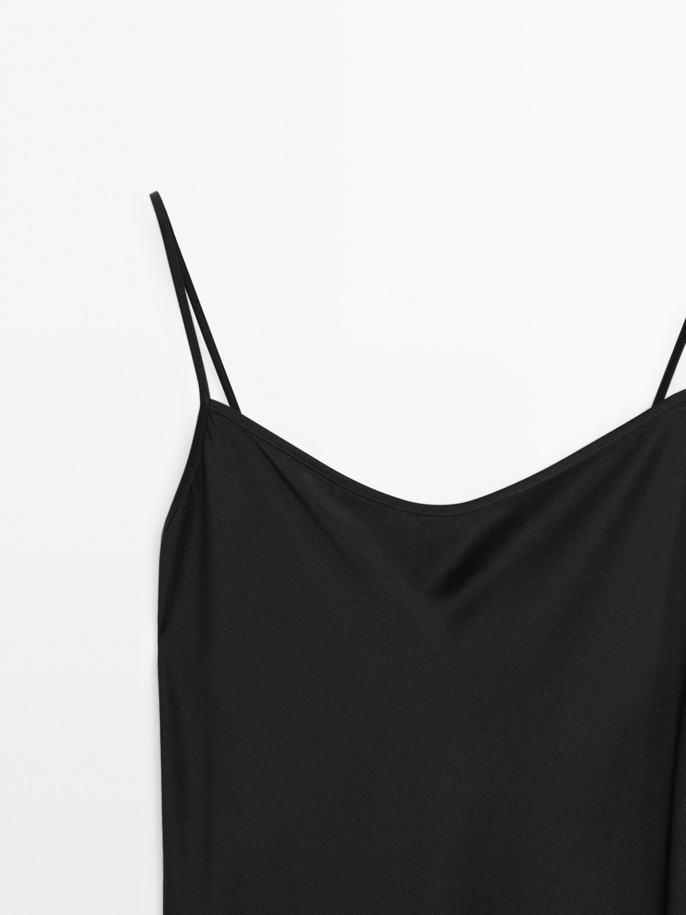 Robe longue nuisette en crêpe