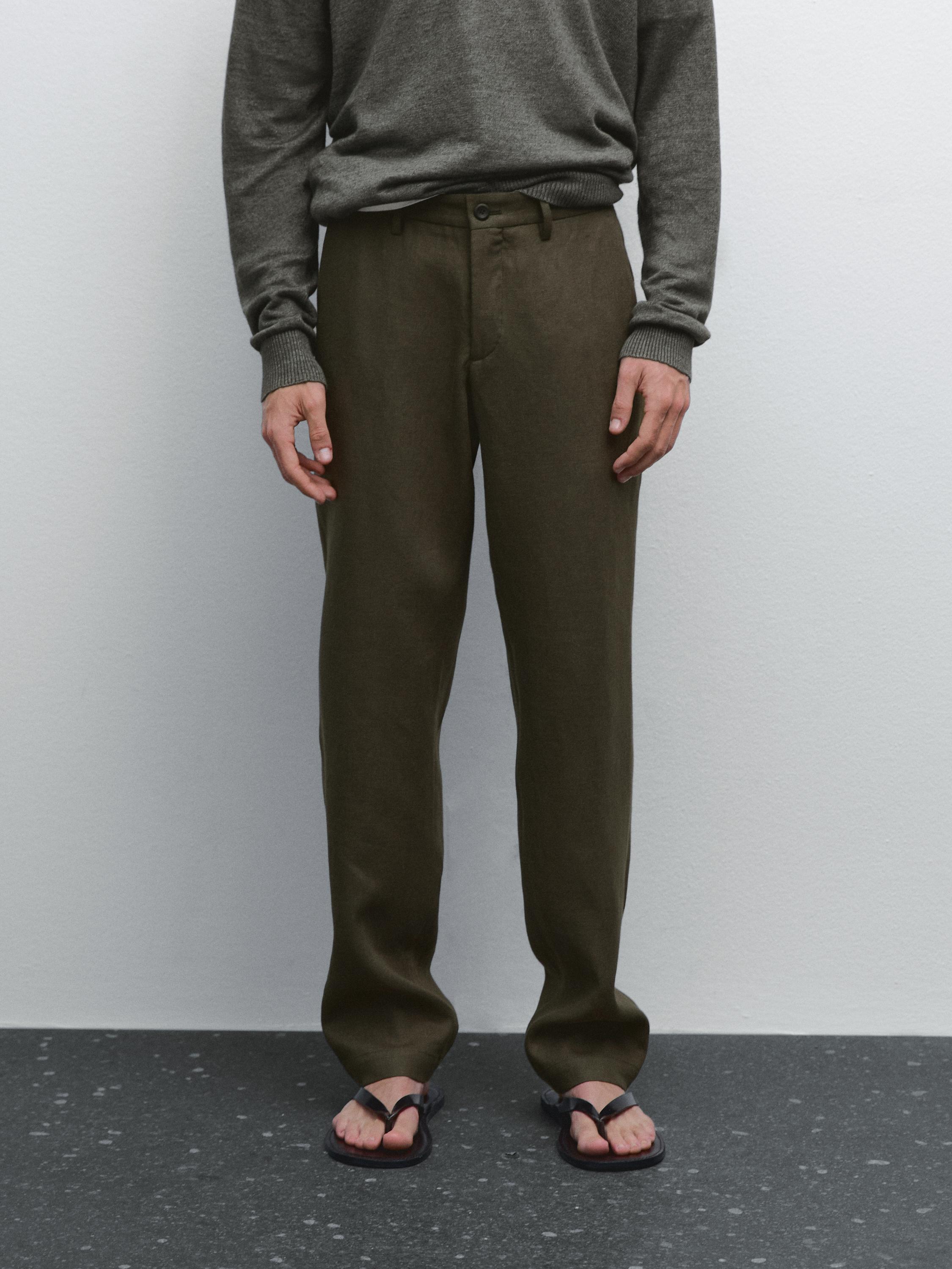100% linen trousers