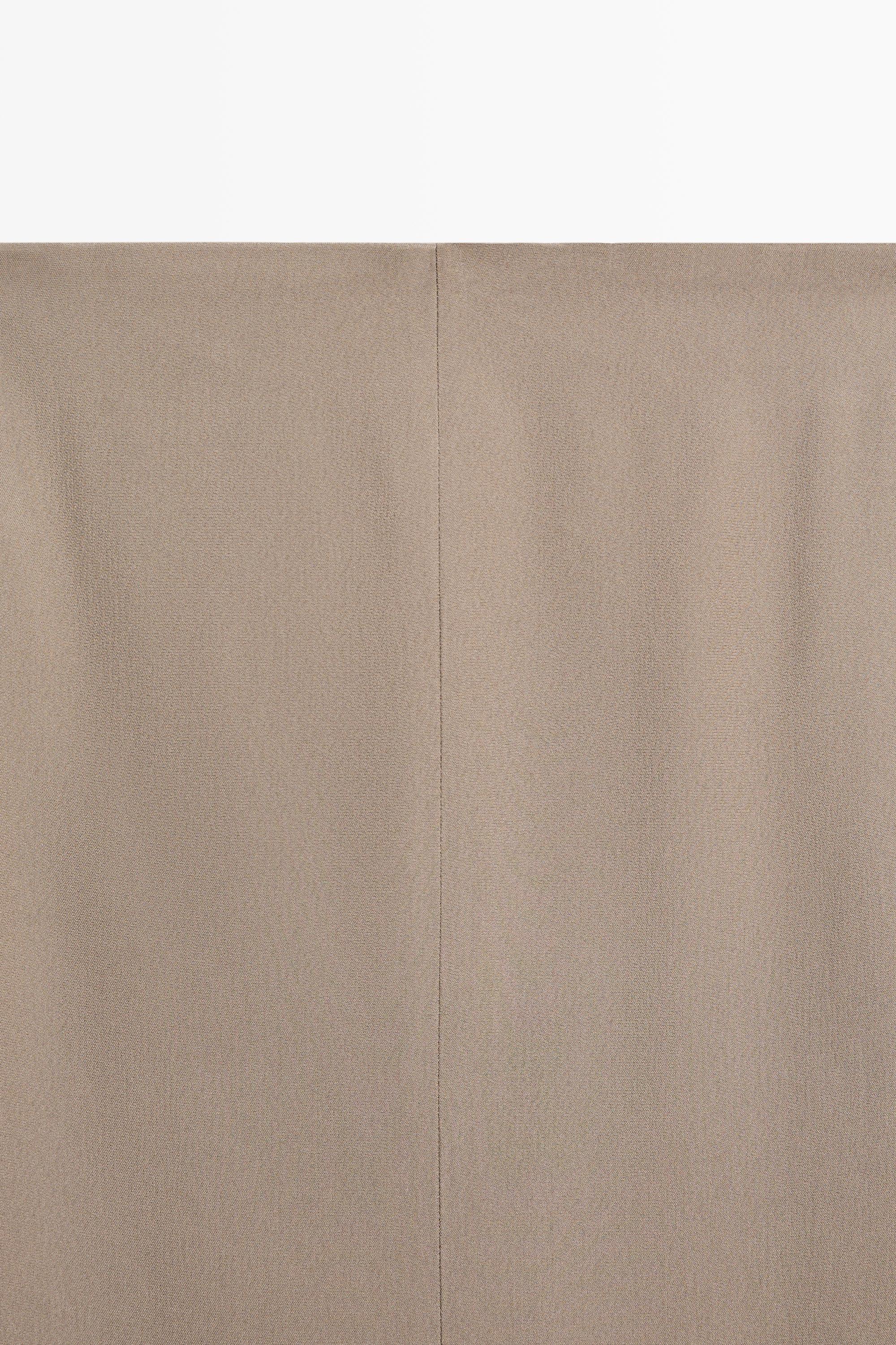 Flowing straight midi skirt - STUDIO — STONE