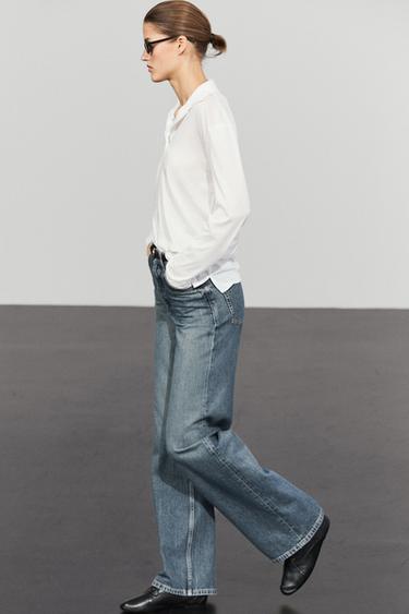 100% cotton long sleeve polo shirt — Off white 5