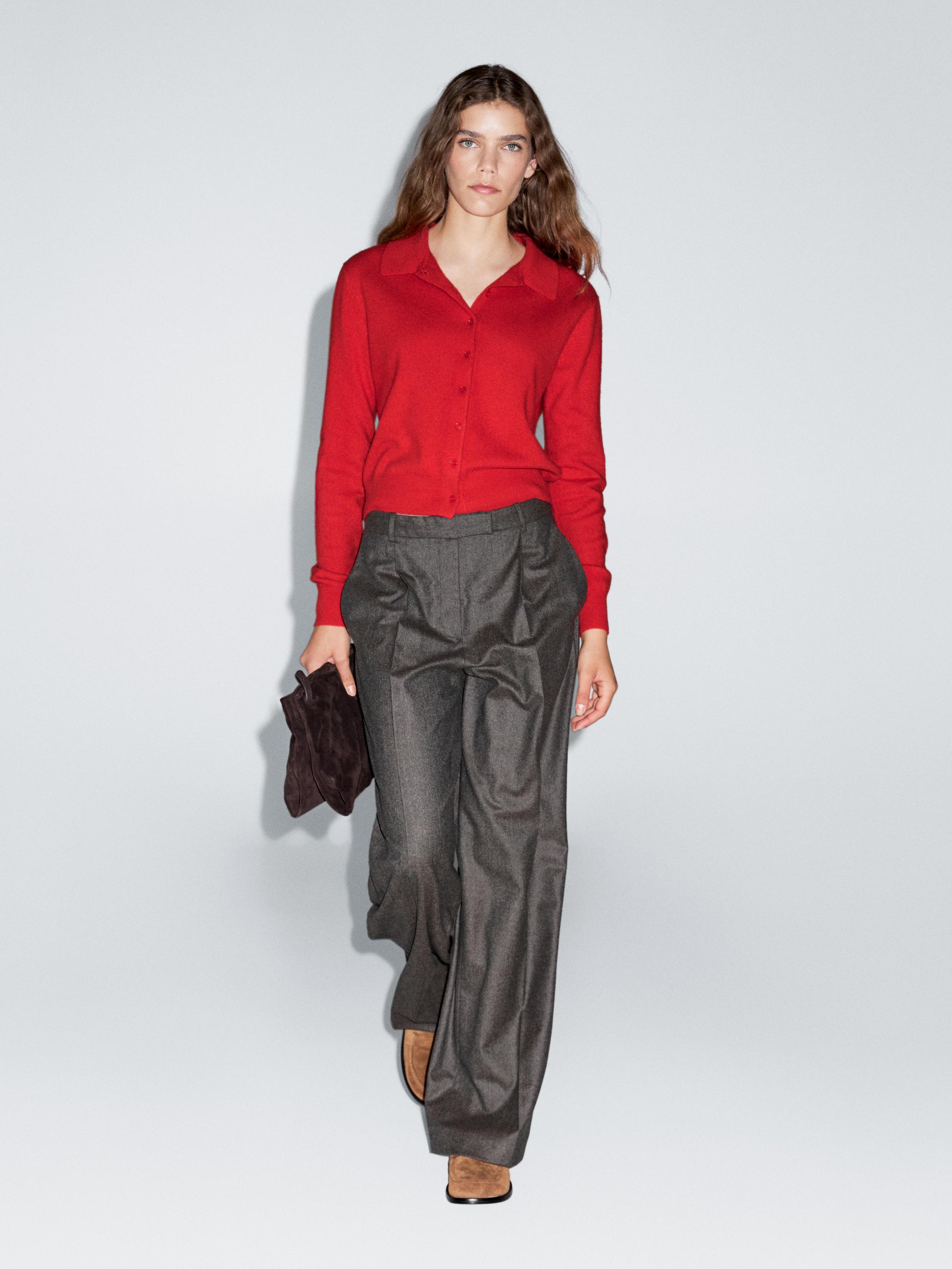 100% wool knit cardigan