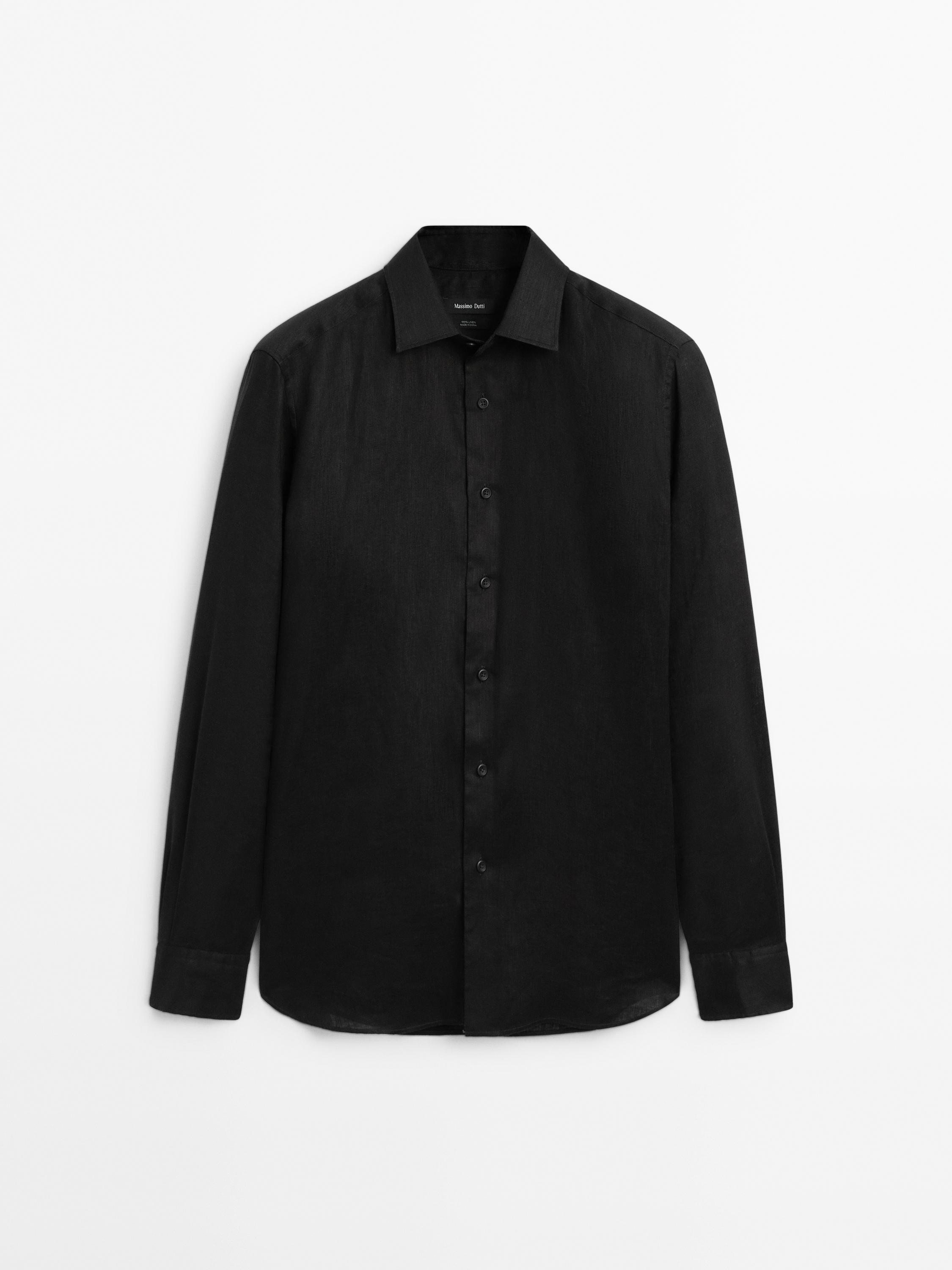 Camisa slim fit 100% lino