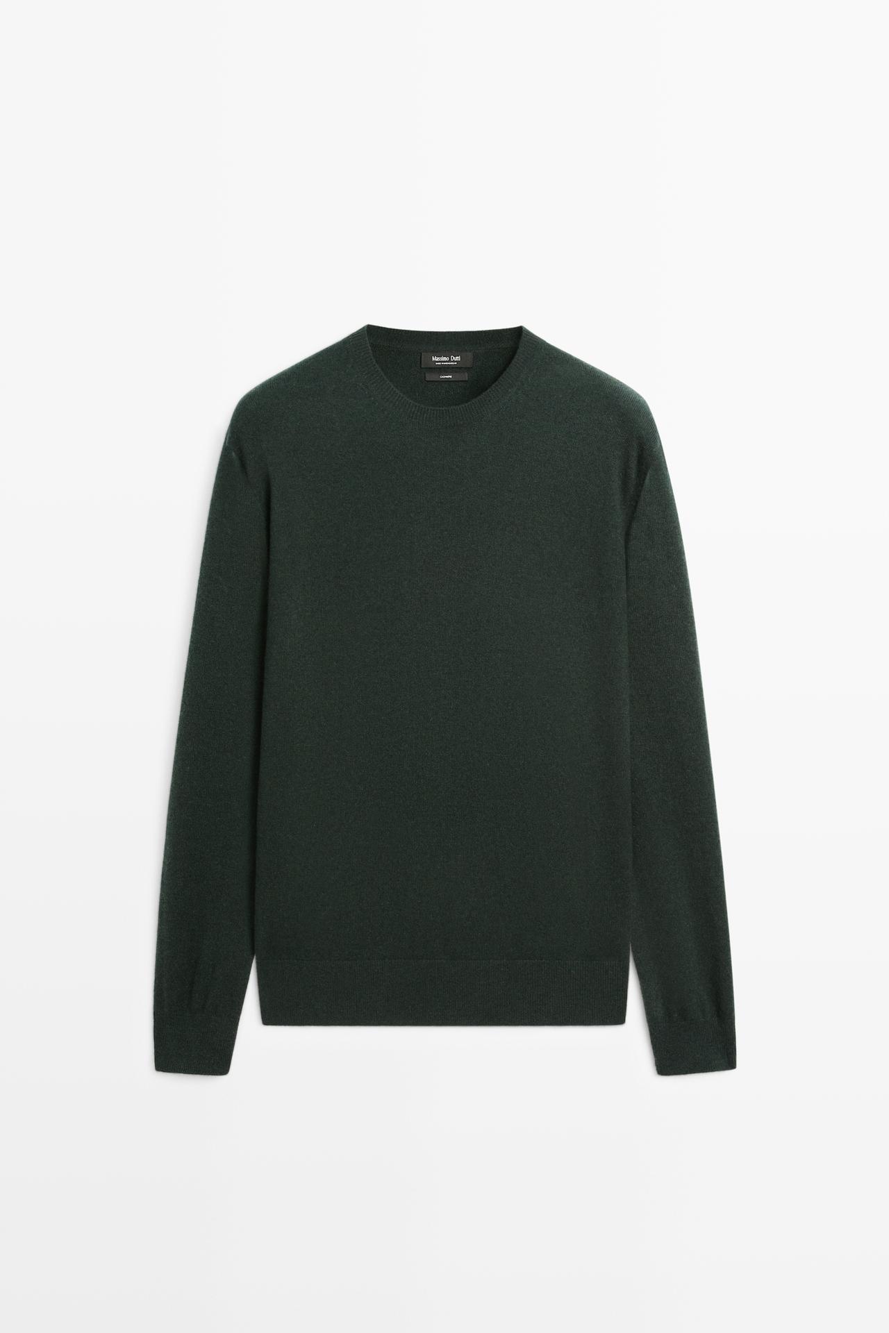 100% cashmere round neck knit sweater — BOTTLE