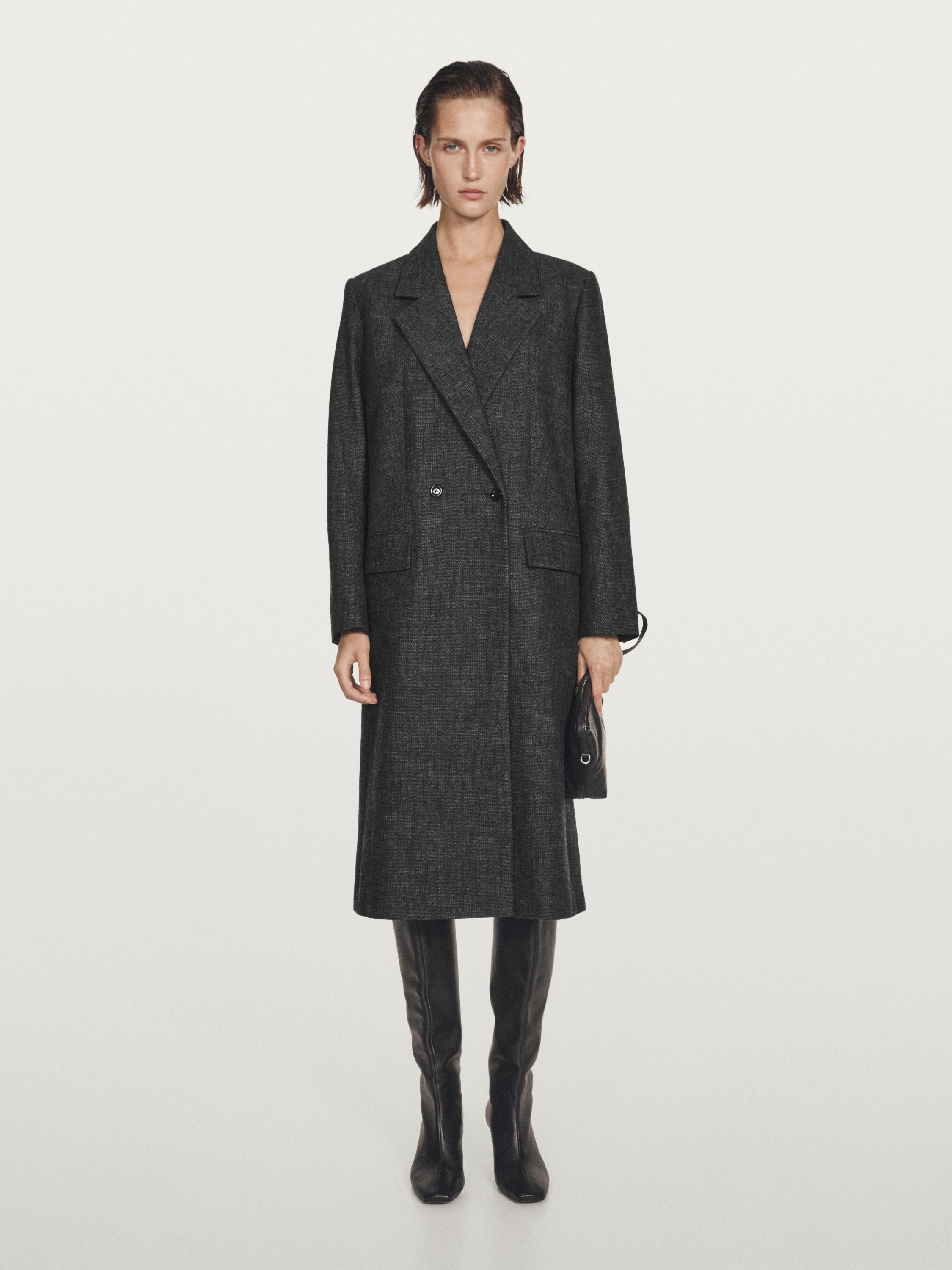 Long herringbone coat