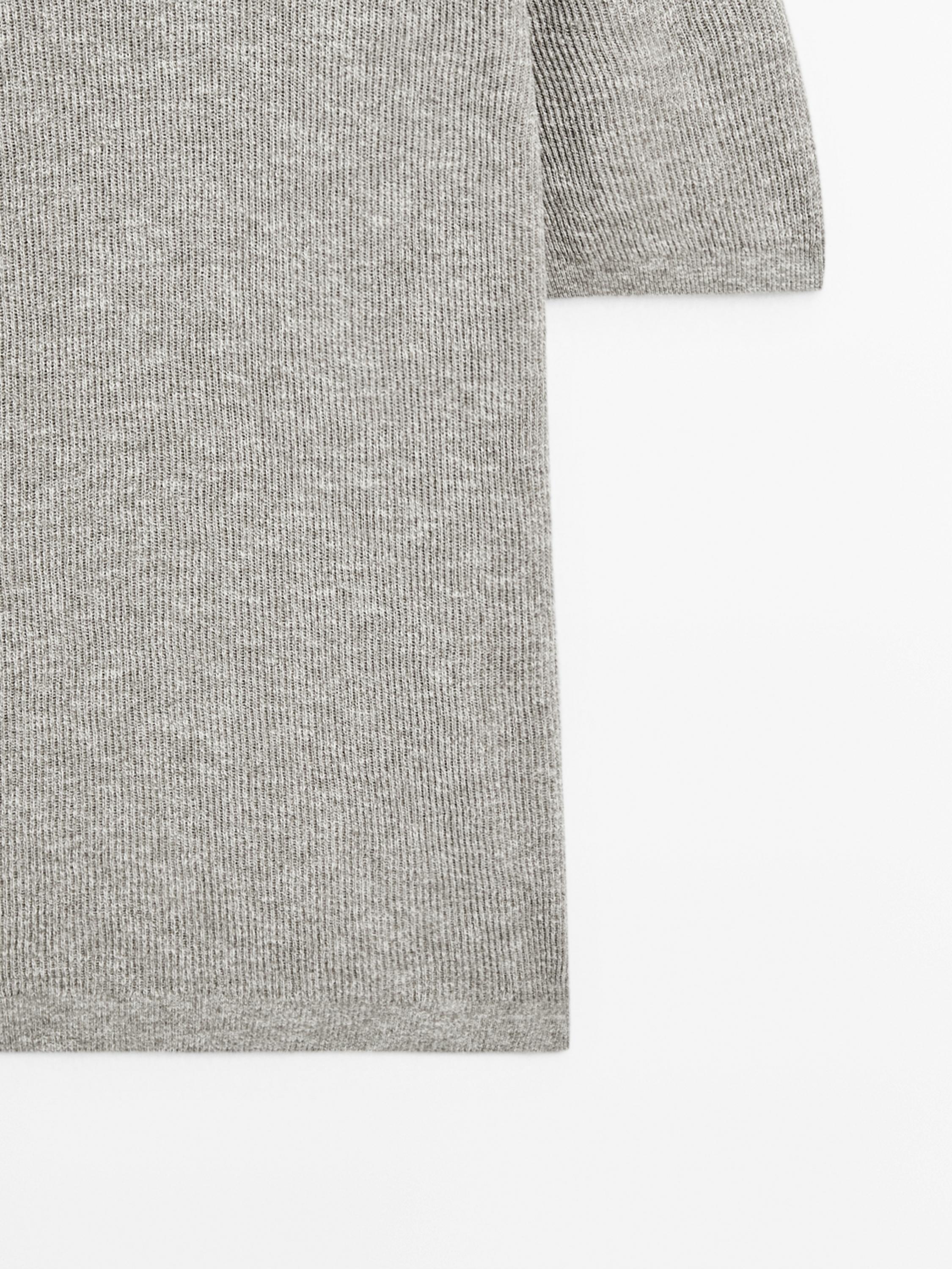 Short sleeve mouliné knit T-shirt