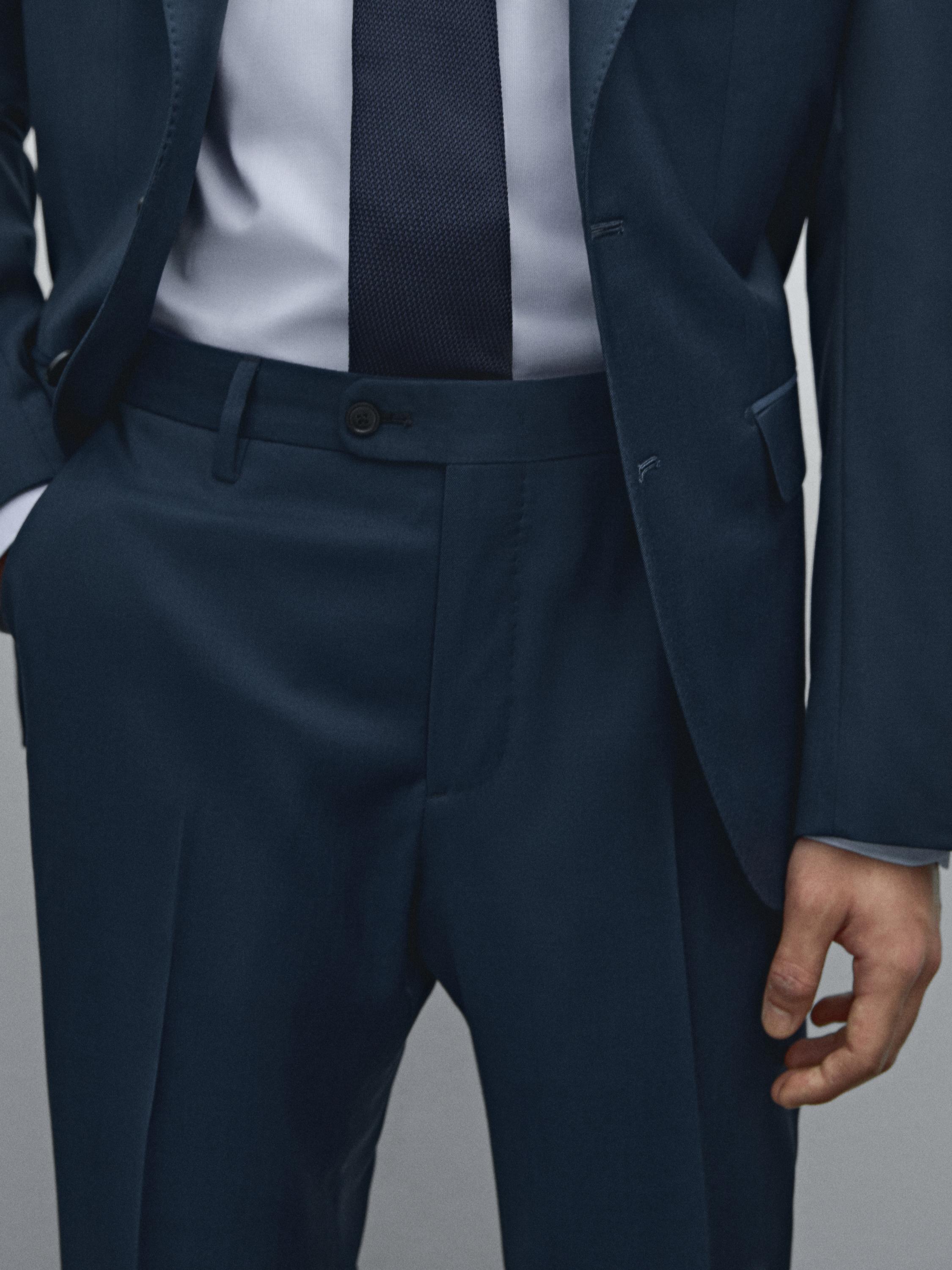 100% wool suit trousers