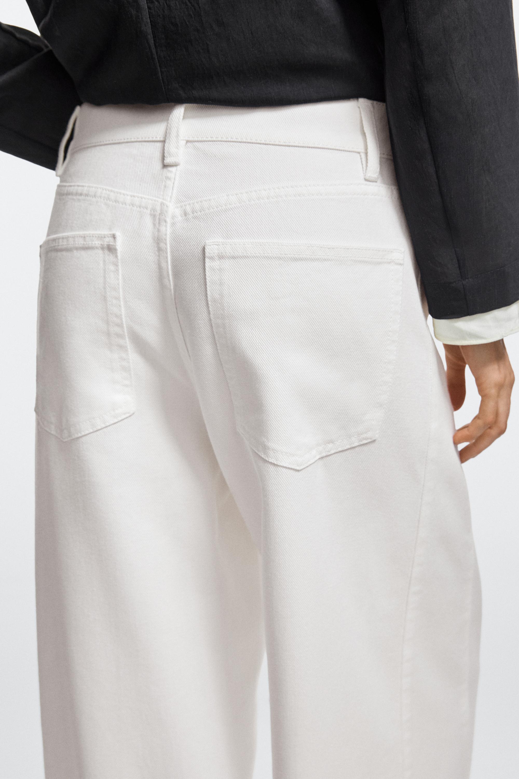 Flowy wide-leg jeans — WHITE