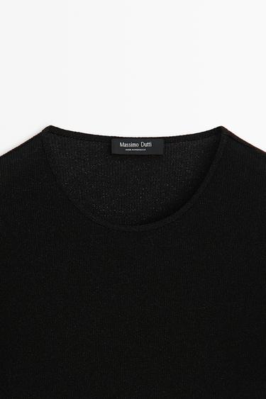 Ribbed long sleeve T-shirt — BLACK 5