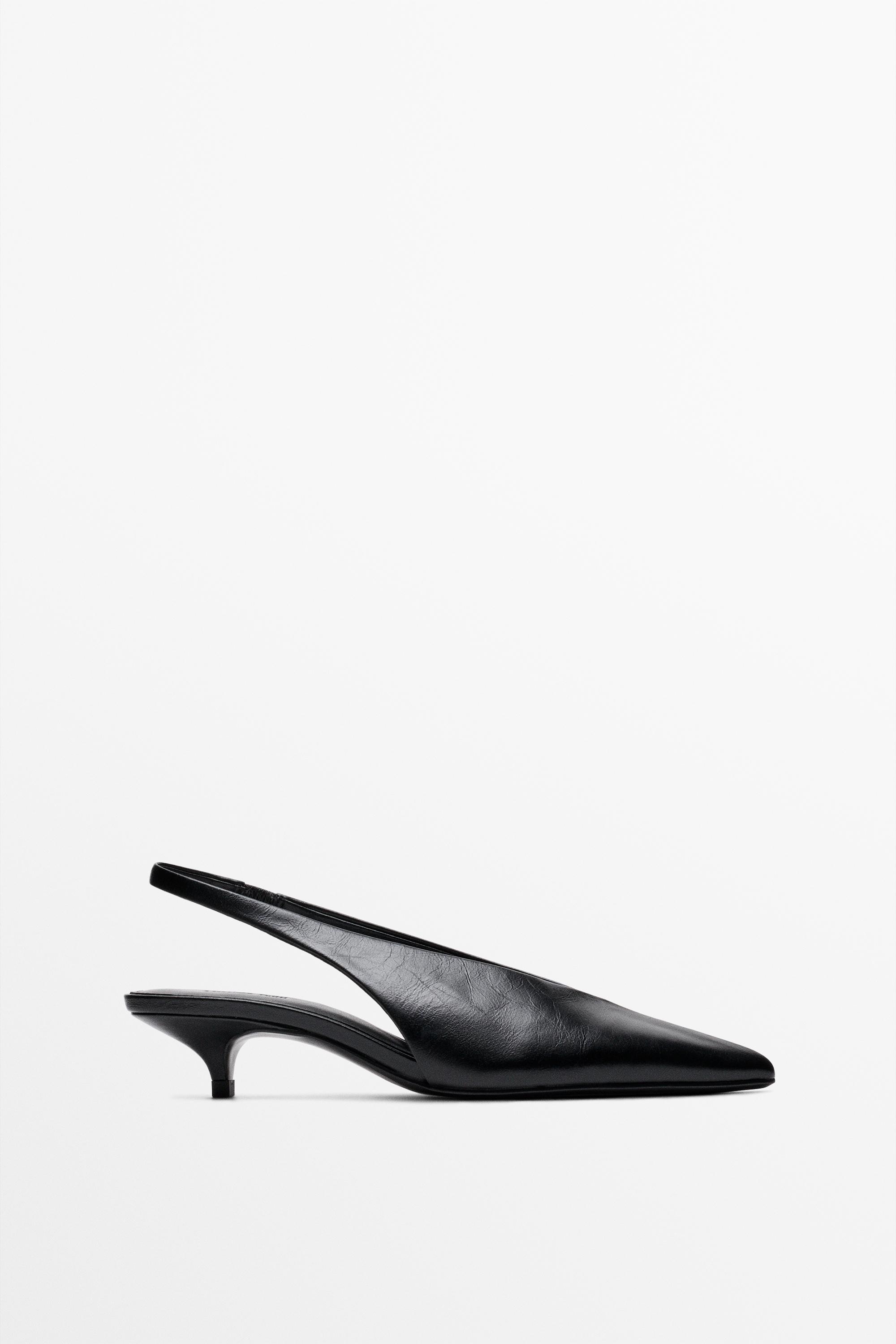 Slingback heels — BLACK