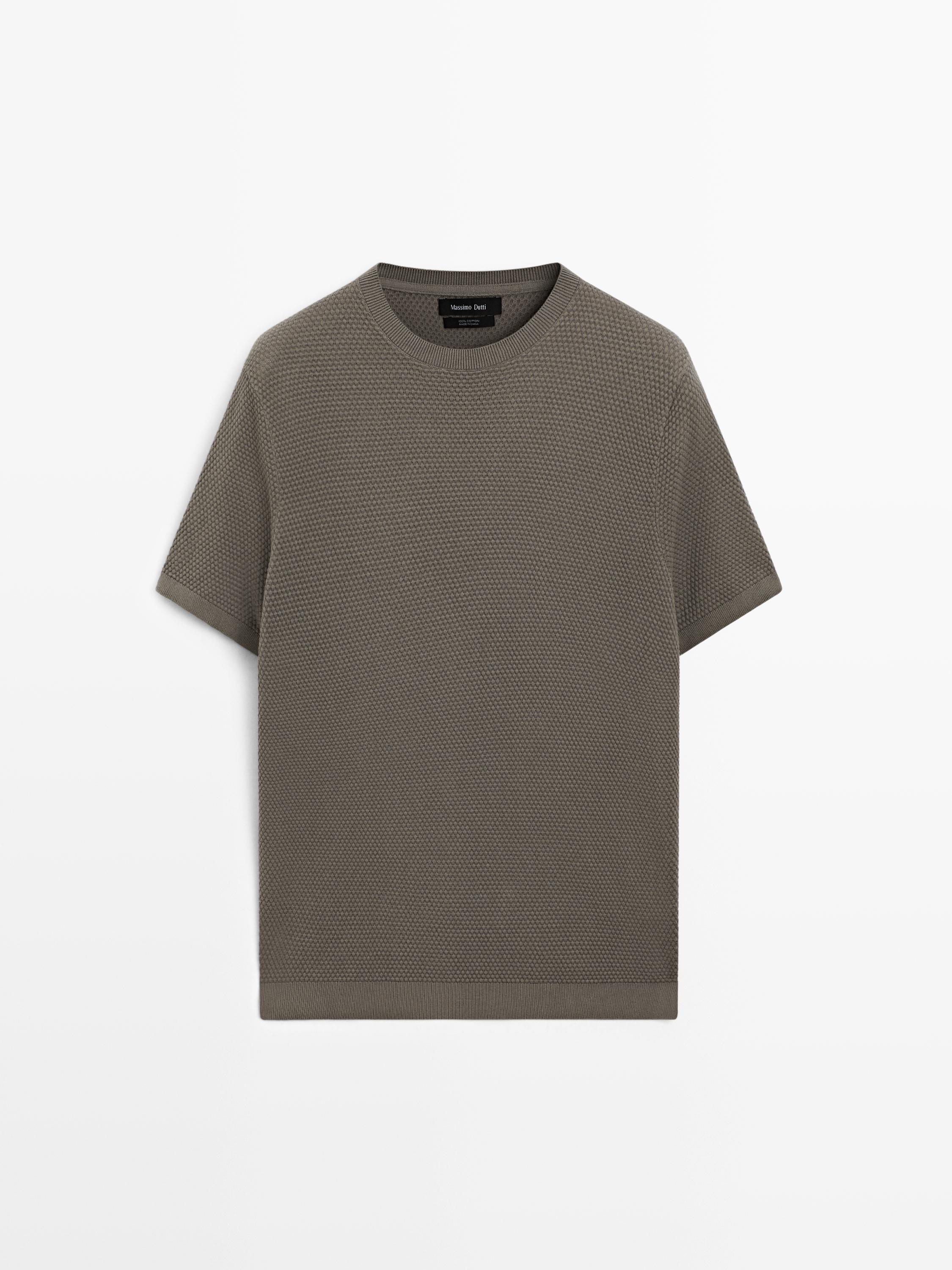 Textured knit T-shirt