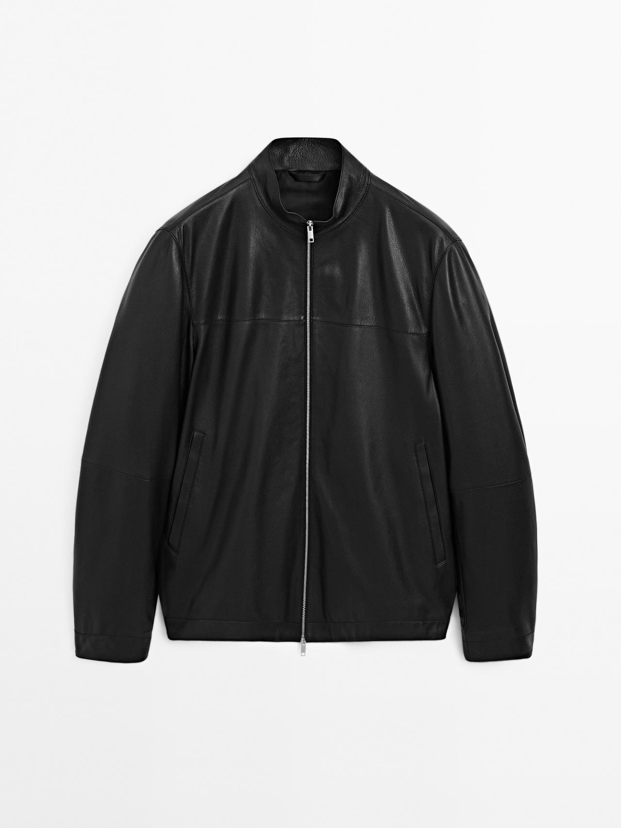 Massimo Dutti - Herre - Jakke I Fårenappaskind - Sort - M