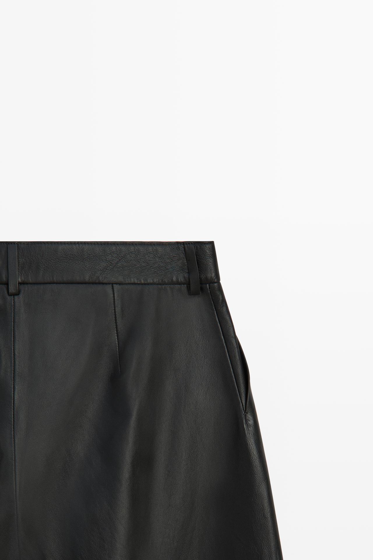 Nappa leather barrel fit pants - LIMITED EDITION — ANTHRACITE