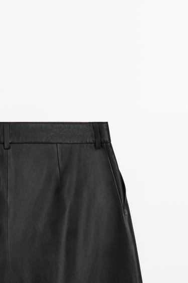 Nappa leather barrel fit pants - LIMITED EDITION — ANTHRACITE 9