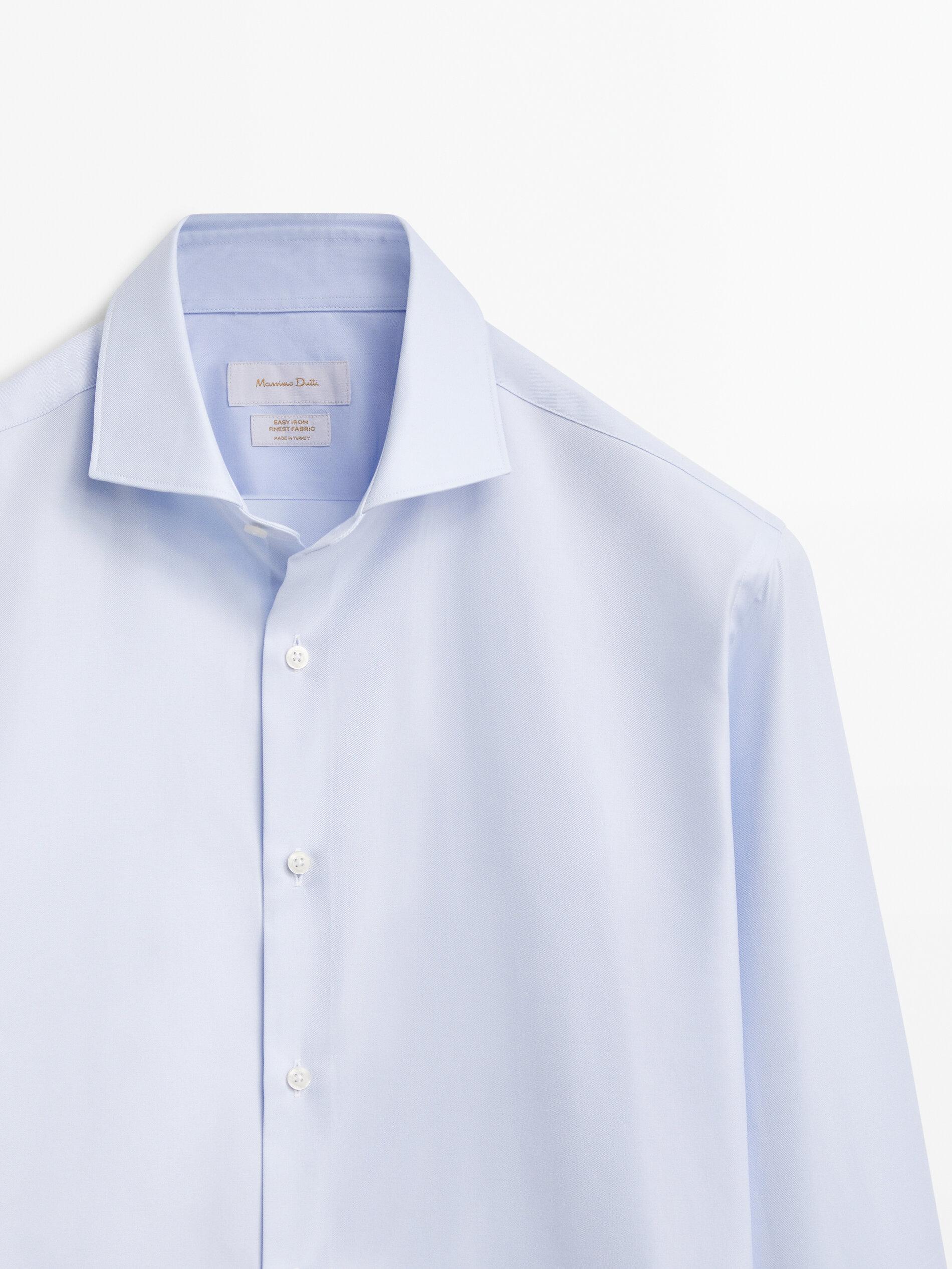 Camisa slim fit 100% algodão