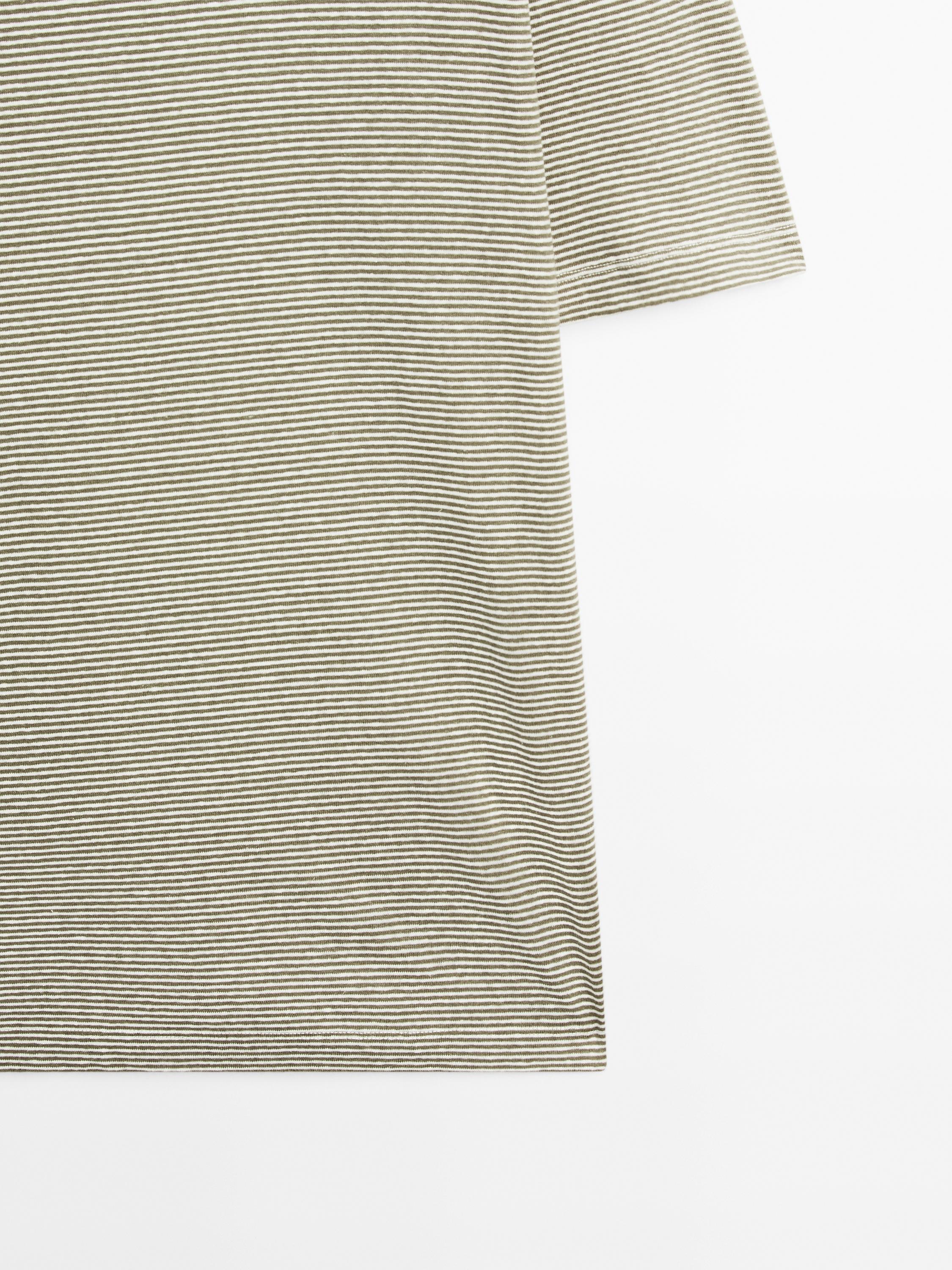 Camiseta rayas lino algodón
