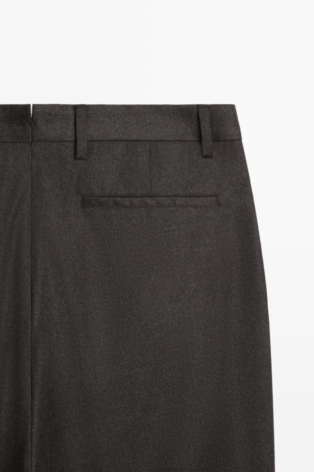100% wool suit pants — BROWN