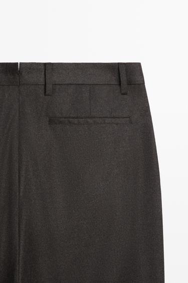 100% wool suit pants — BROWN 9