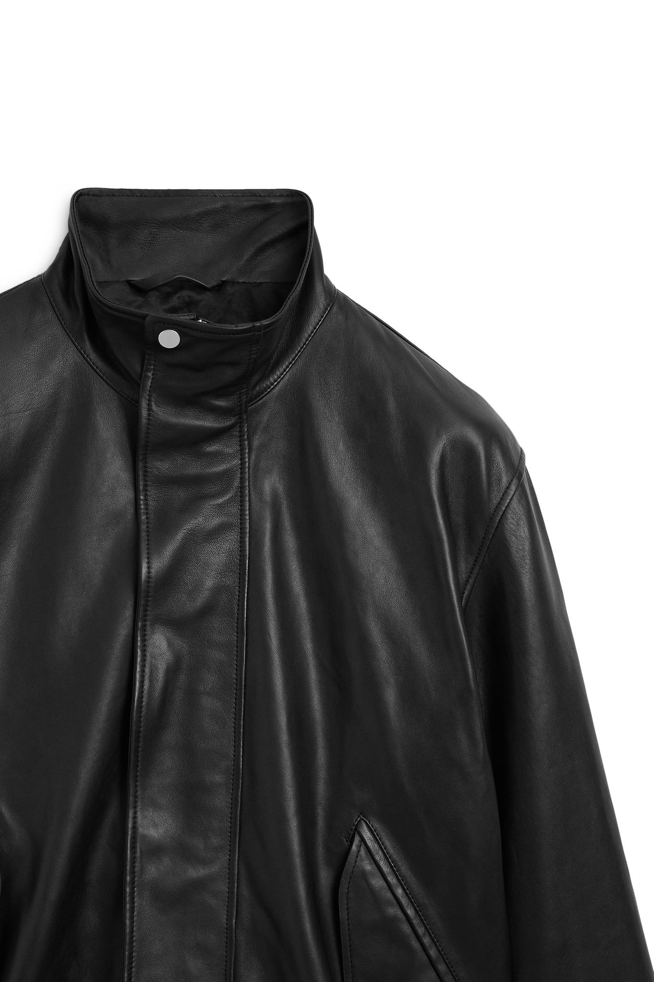 Nappa leather jacket with pocket detail - LIMITED EDITION — BLACK
