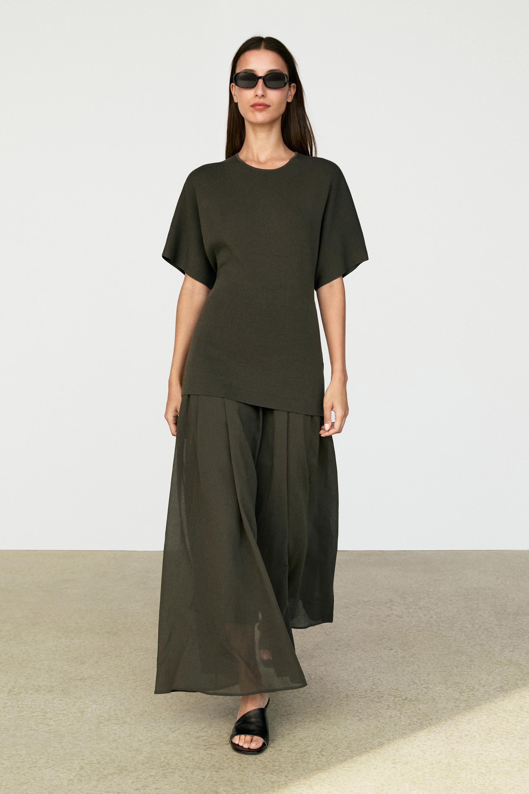 Vestido midi combinado