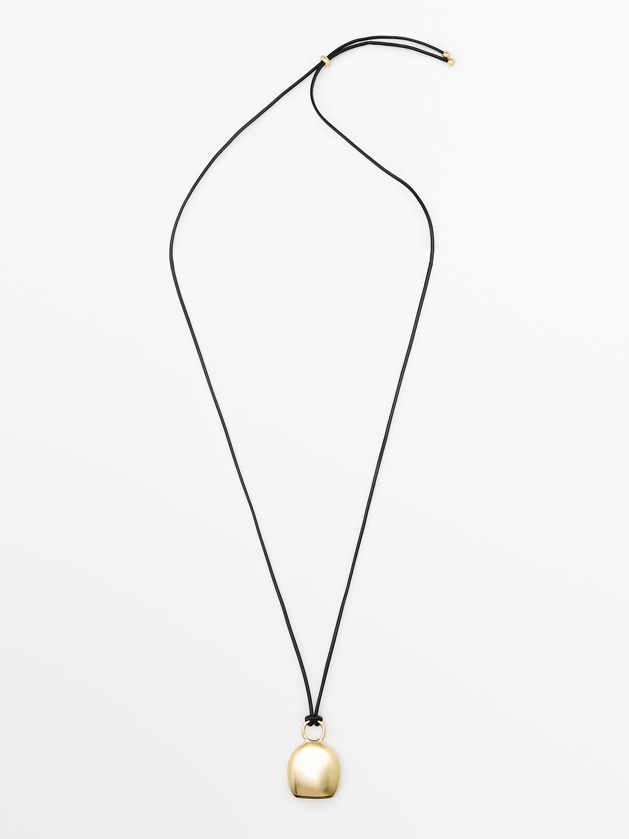 Massimo Dutti - Dame - Halskæde Med Gyldent Vedhæng - Guld - 01