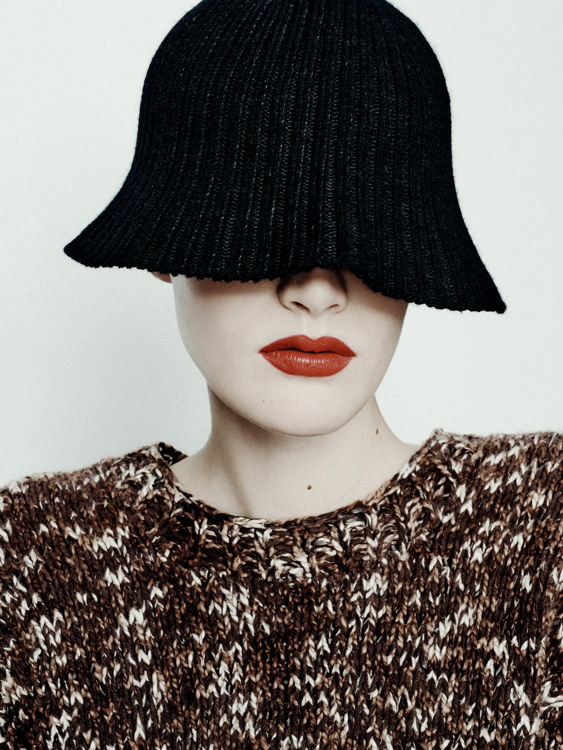 Kombinierter Strickpullover mit Leder - LIMITED