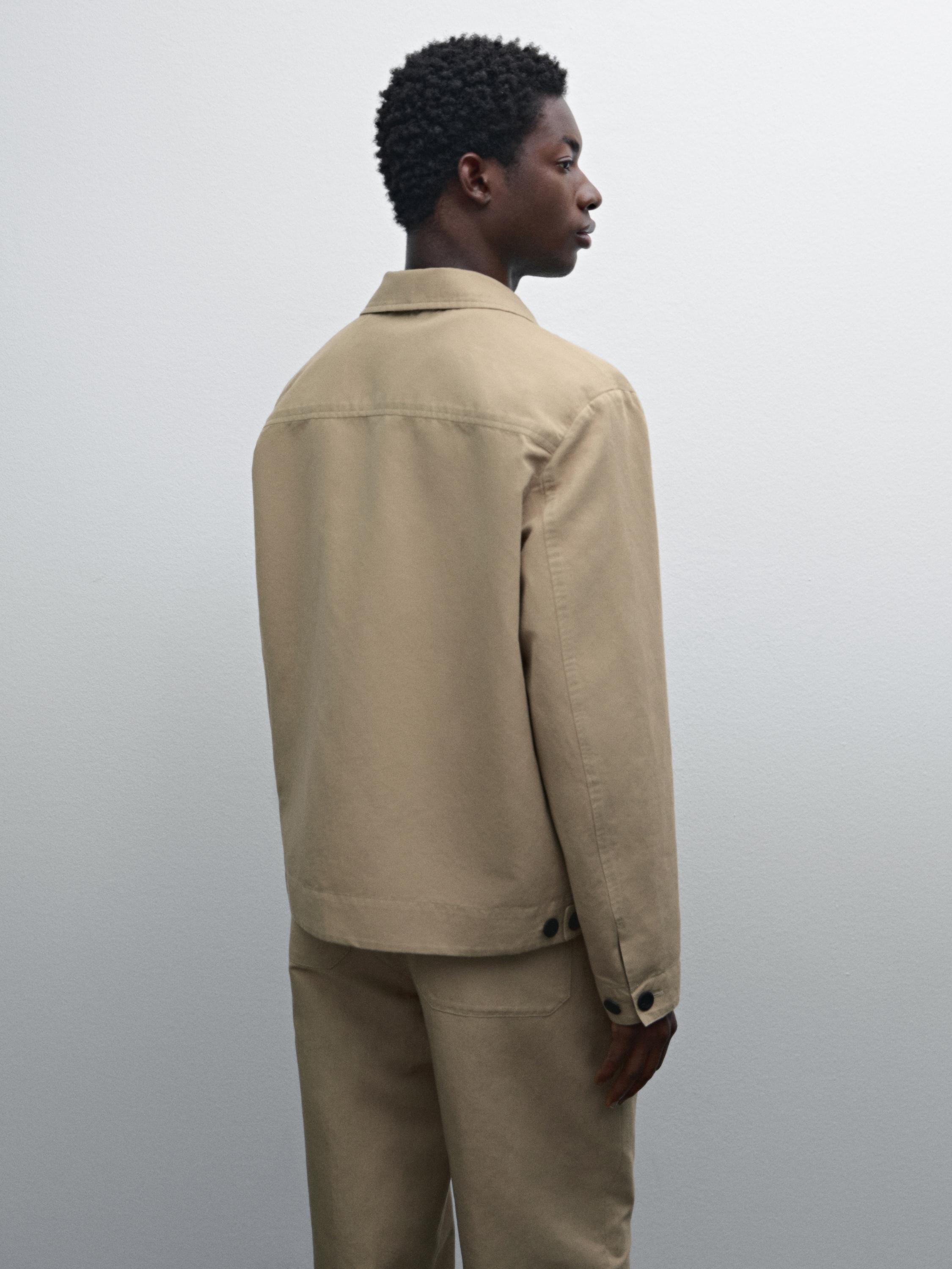 Cotton blend overshirt