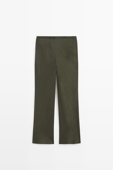 Flowy total-look co-ord pants — DARK KHAKI 6