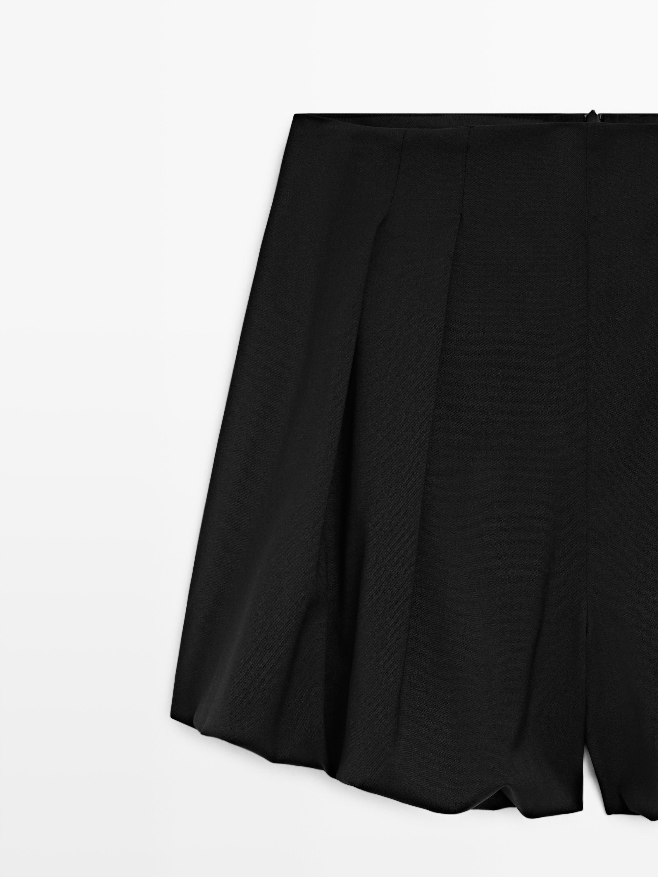 Short balloon Bermuda shorts - STUDIO — BLACK
