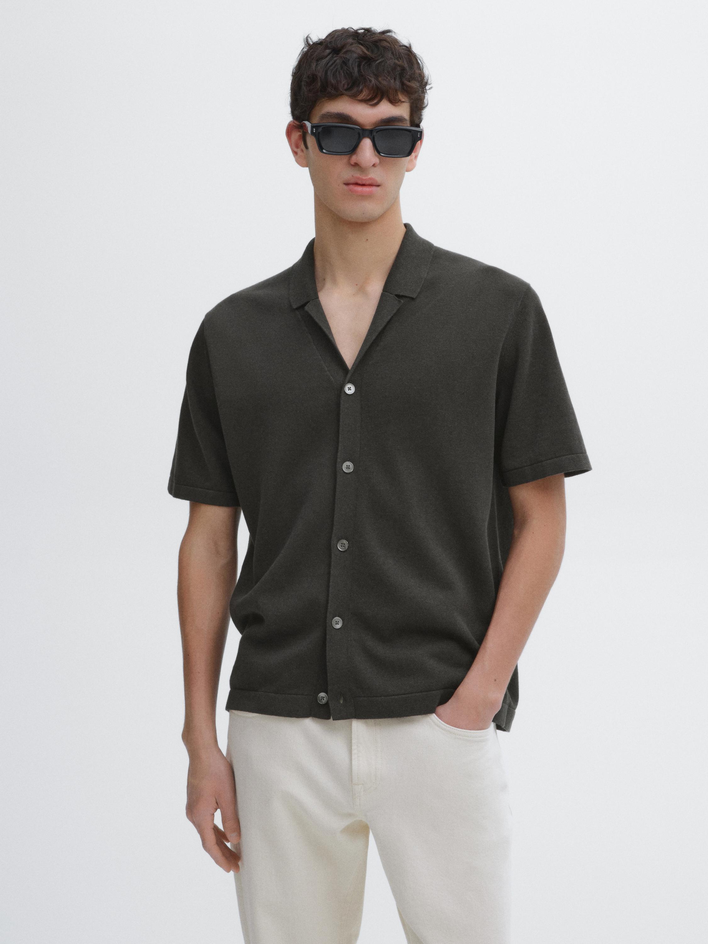 Short sleeve knit cardigan