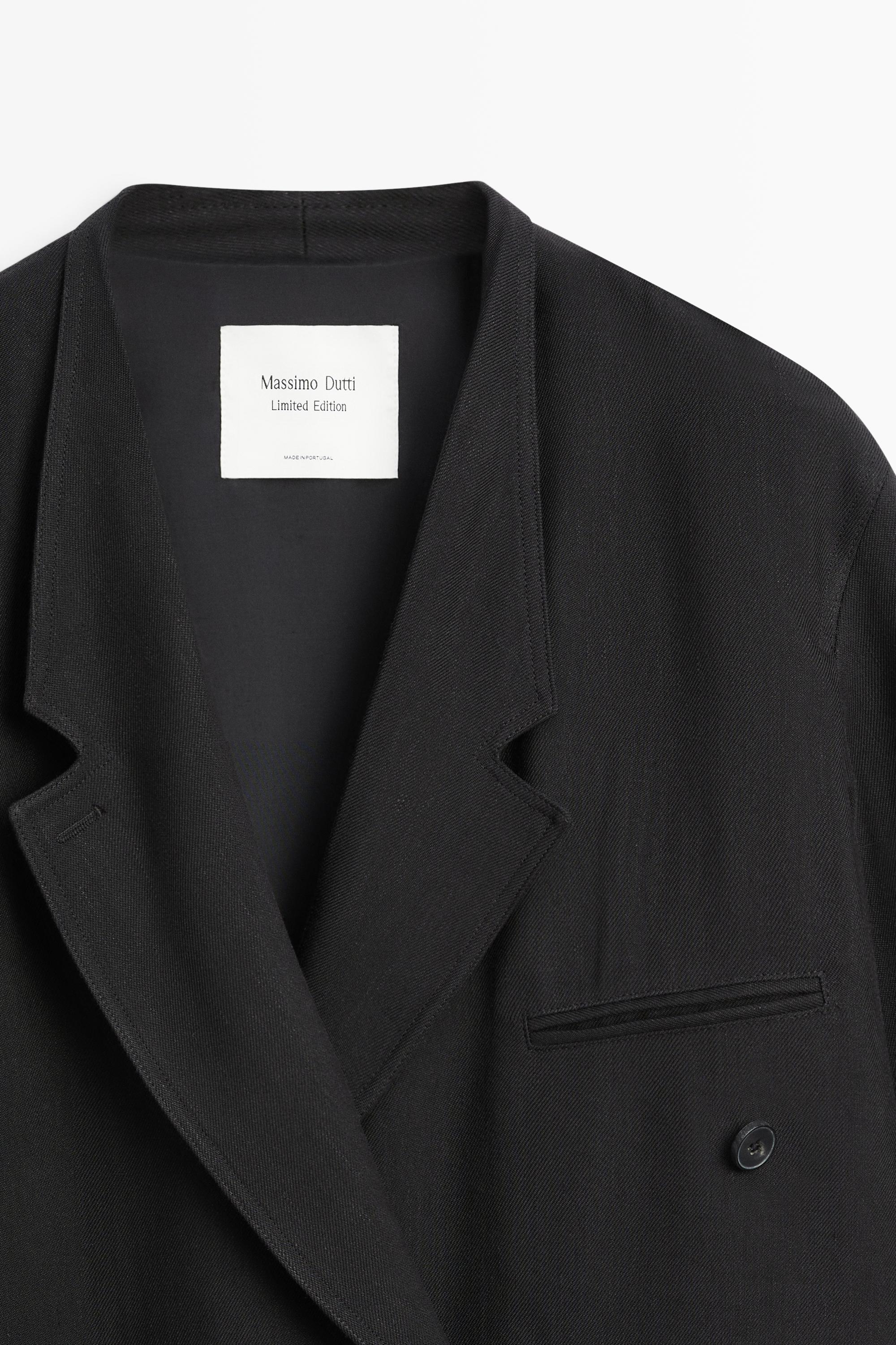 Long double-breasted trench coat - LIMITED EDITION — BLACK