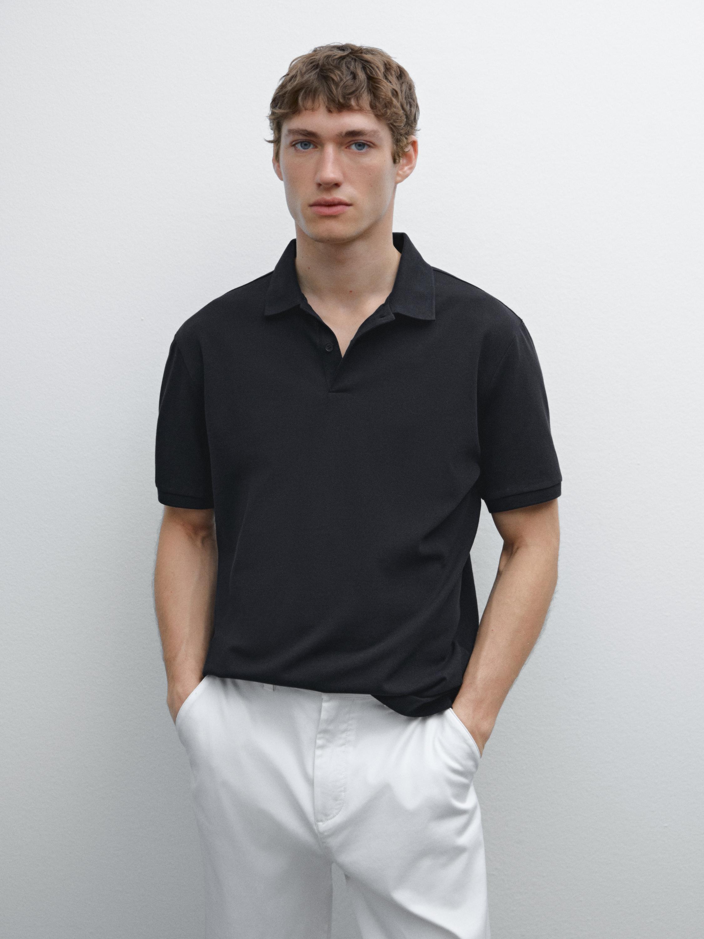 Polo micro structure pique cotton