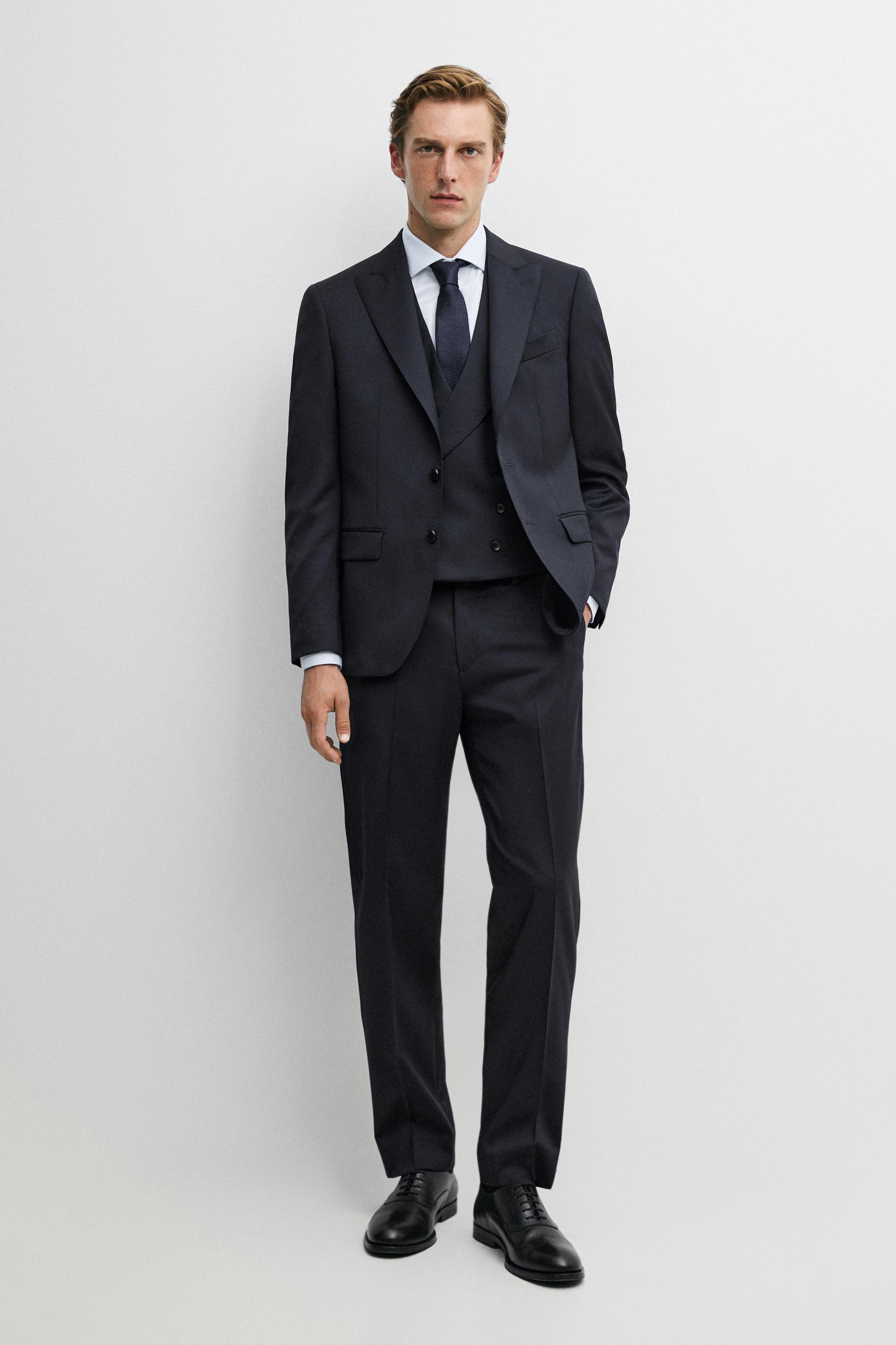 Cold wool suit trousers