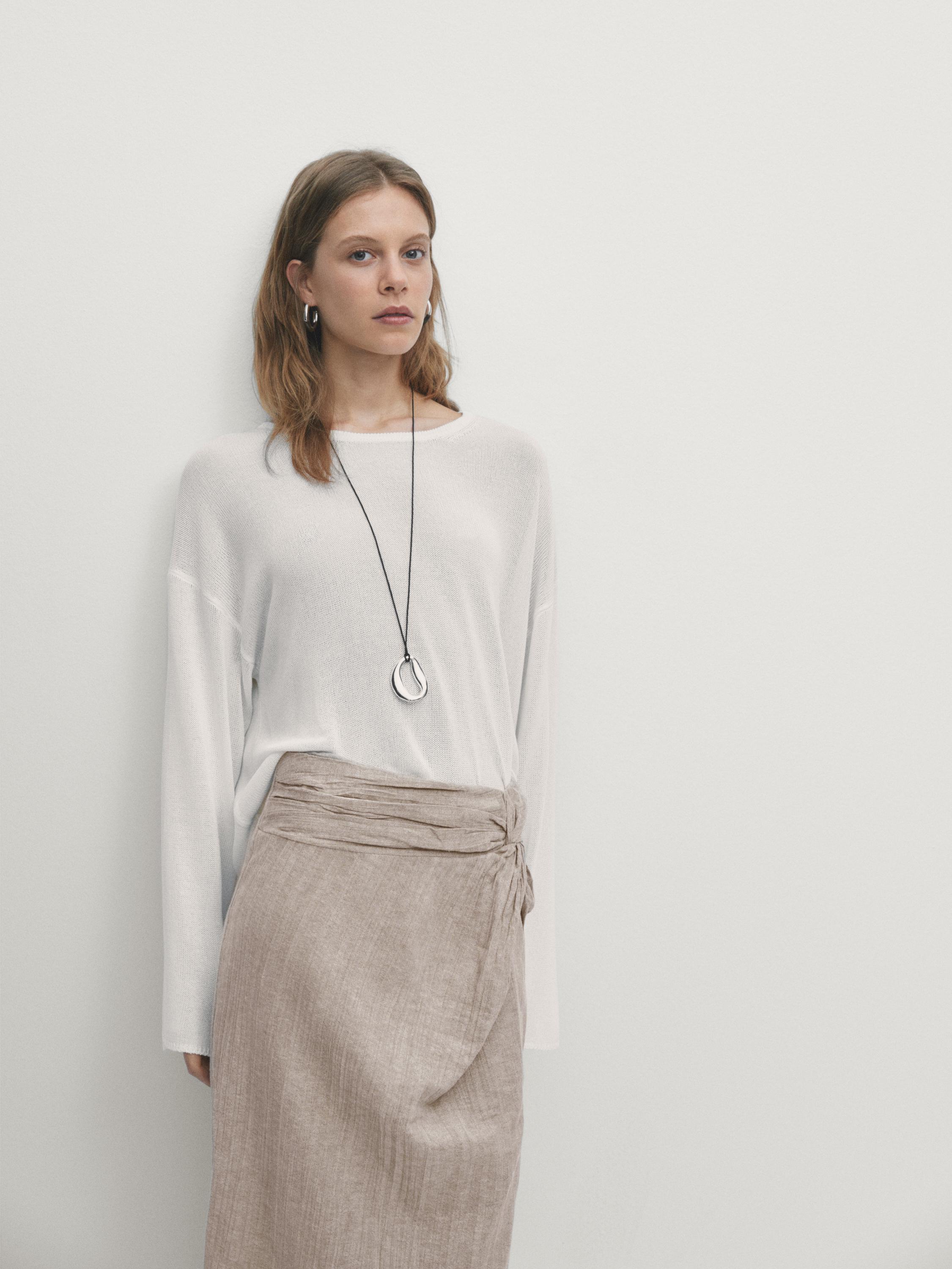 Pull en maille à manches longues