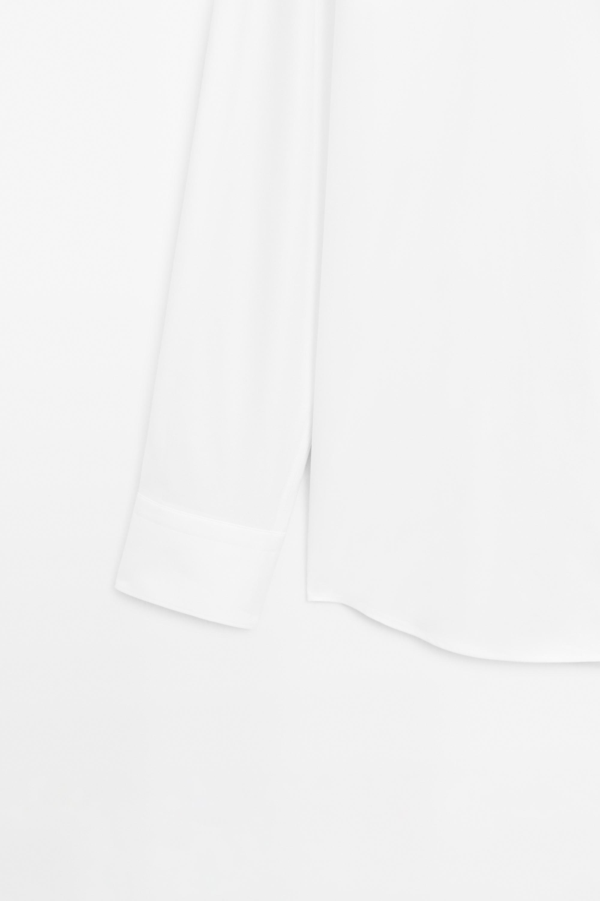 Slim fit 100% cotton shirt — WHITE